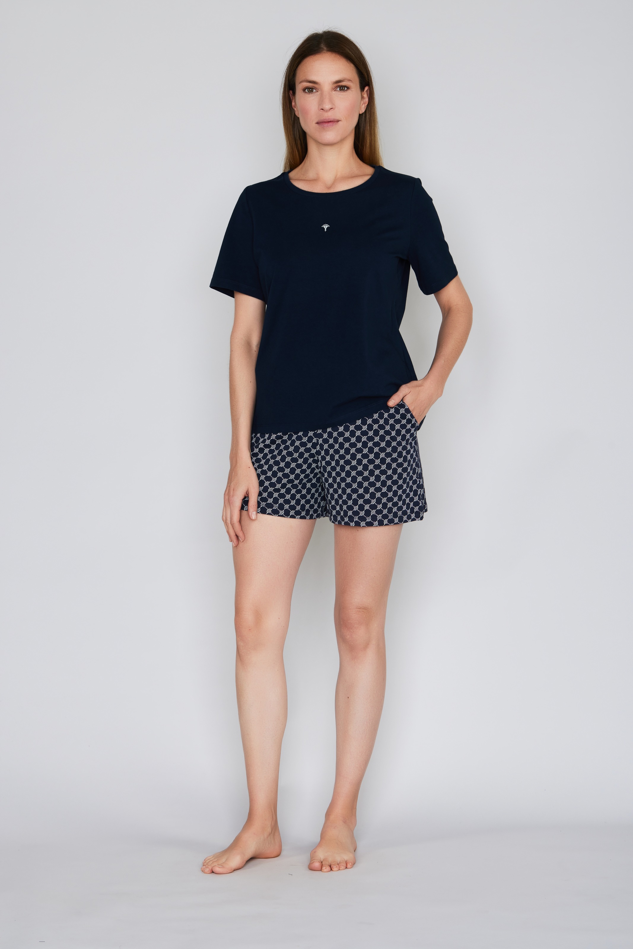 JOOP! Schlafshorts »Cosy«  mit Cornflower-Allovermuster, elastischer Bund