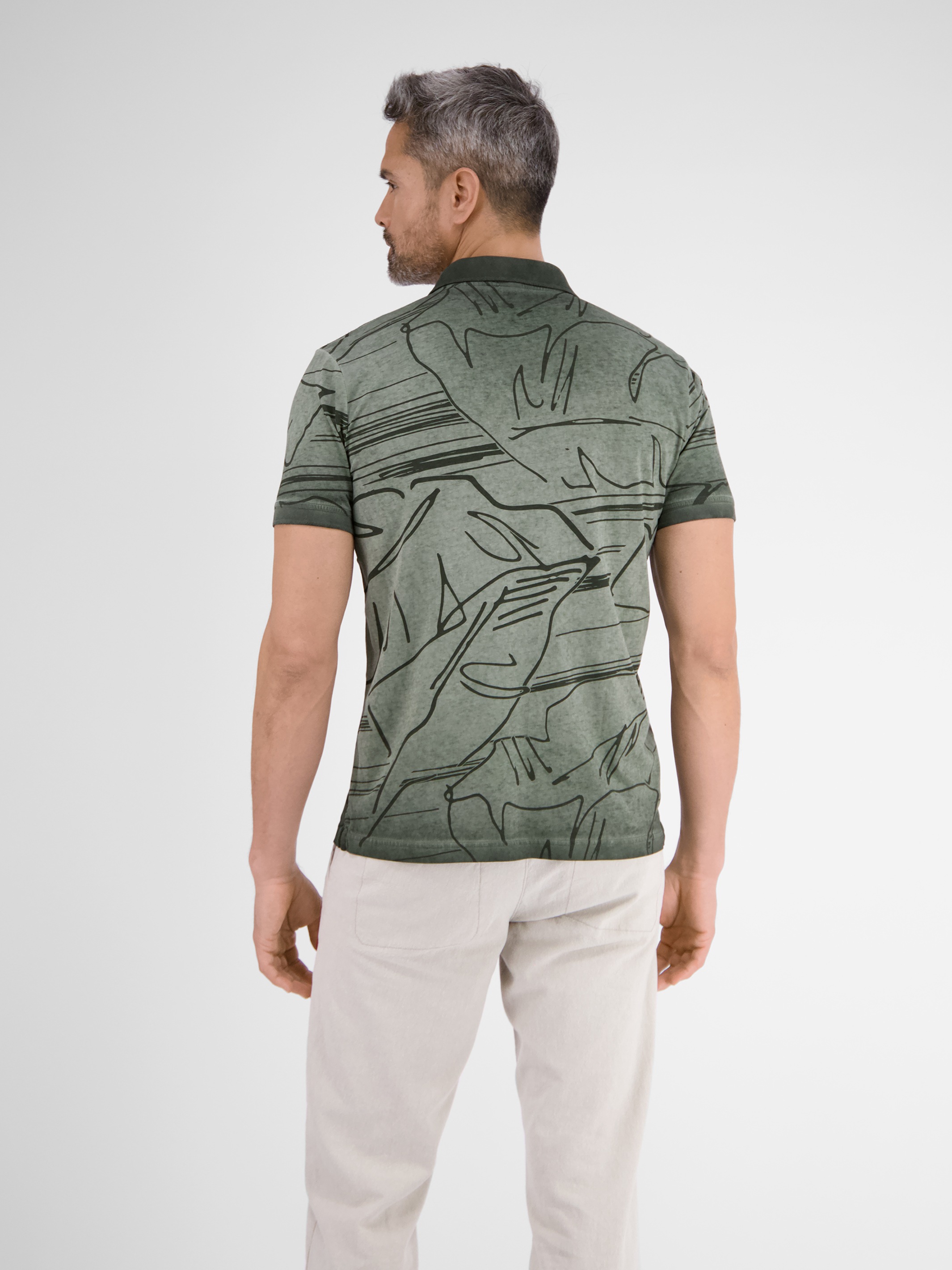 LERROS Poloshirt »LERROS Poloshirt *Floral Lines*«