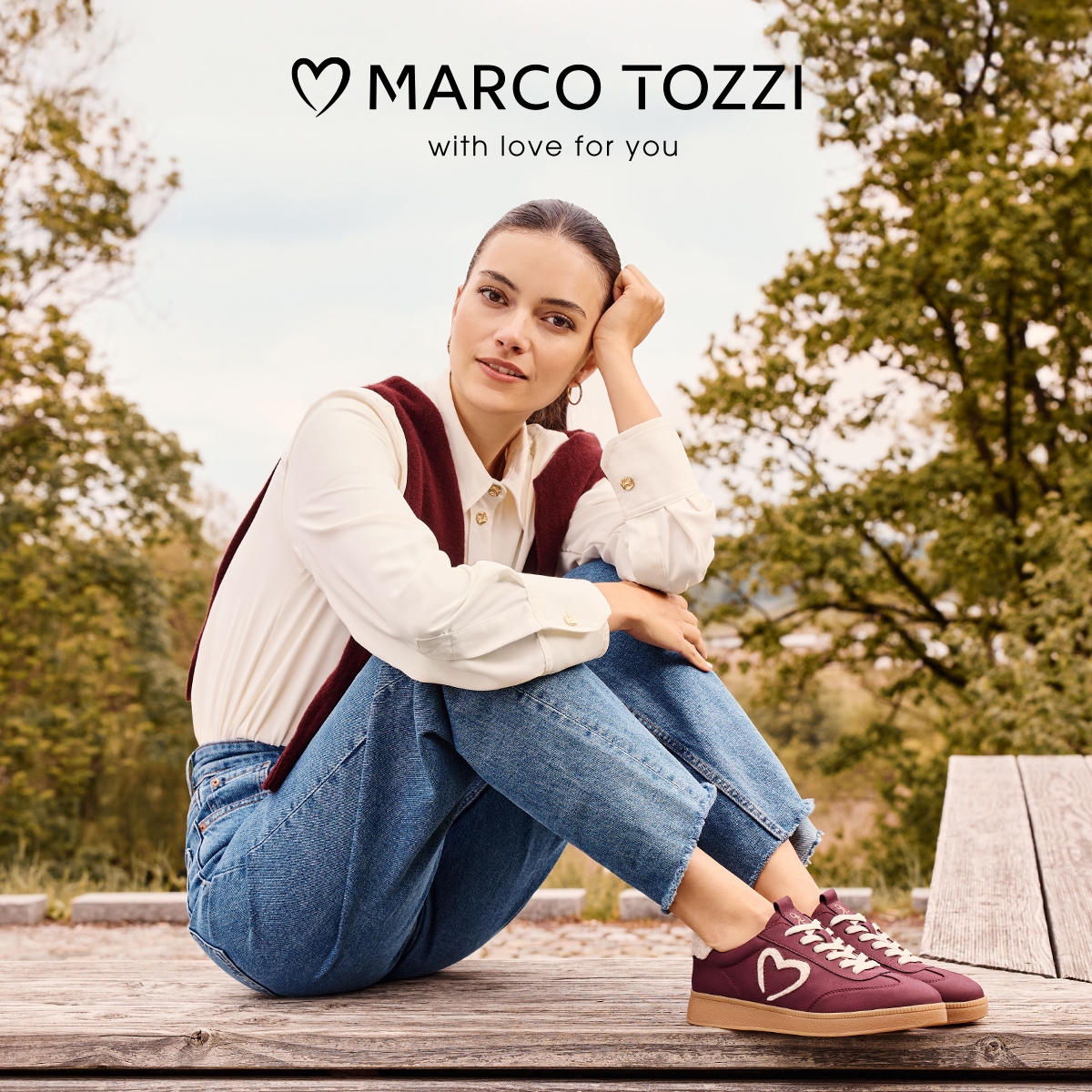 MARCO TOZZI by GMK Plateausneaker, Freizeitschuh, Halbschuh, Schnürschuh mit Plüsch-Details