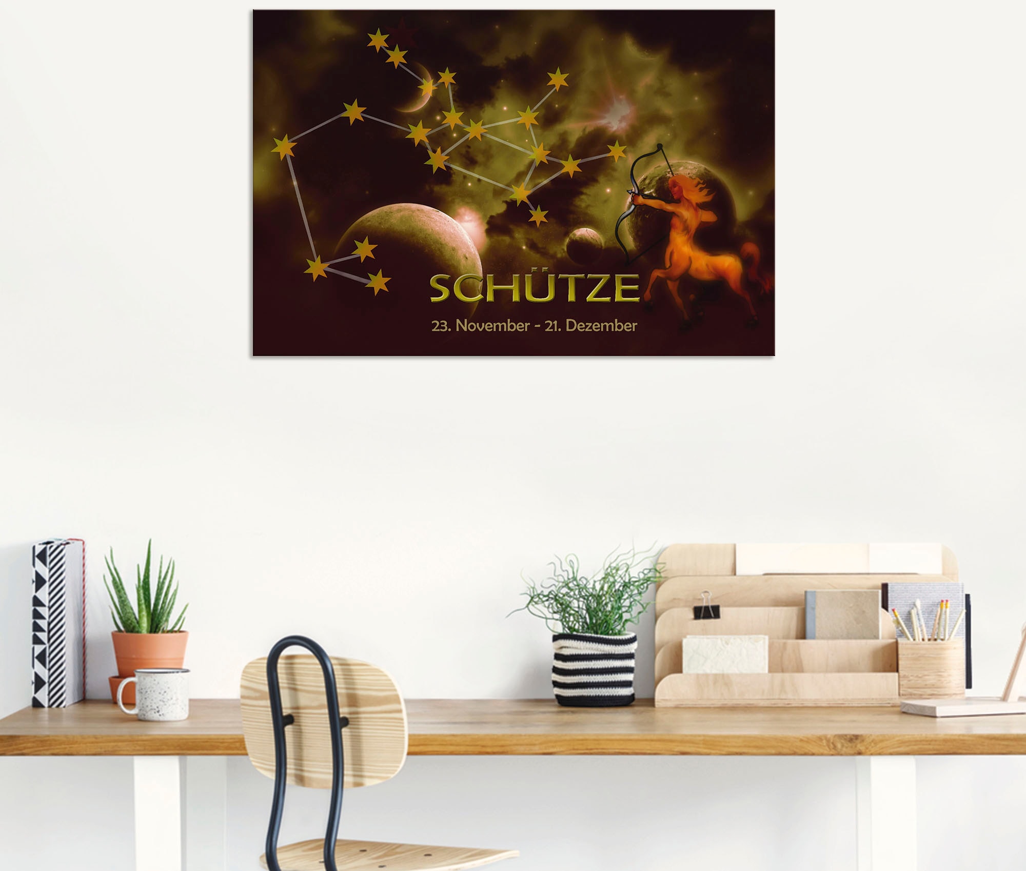 Artland Wandbild »Sternzeichen - Schütze«, Bilder von Sternzeichen, (1 St.), als Alubild, Outdoorbild, Poster in verschied. Größen
