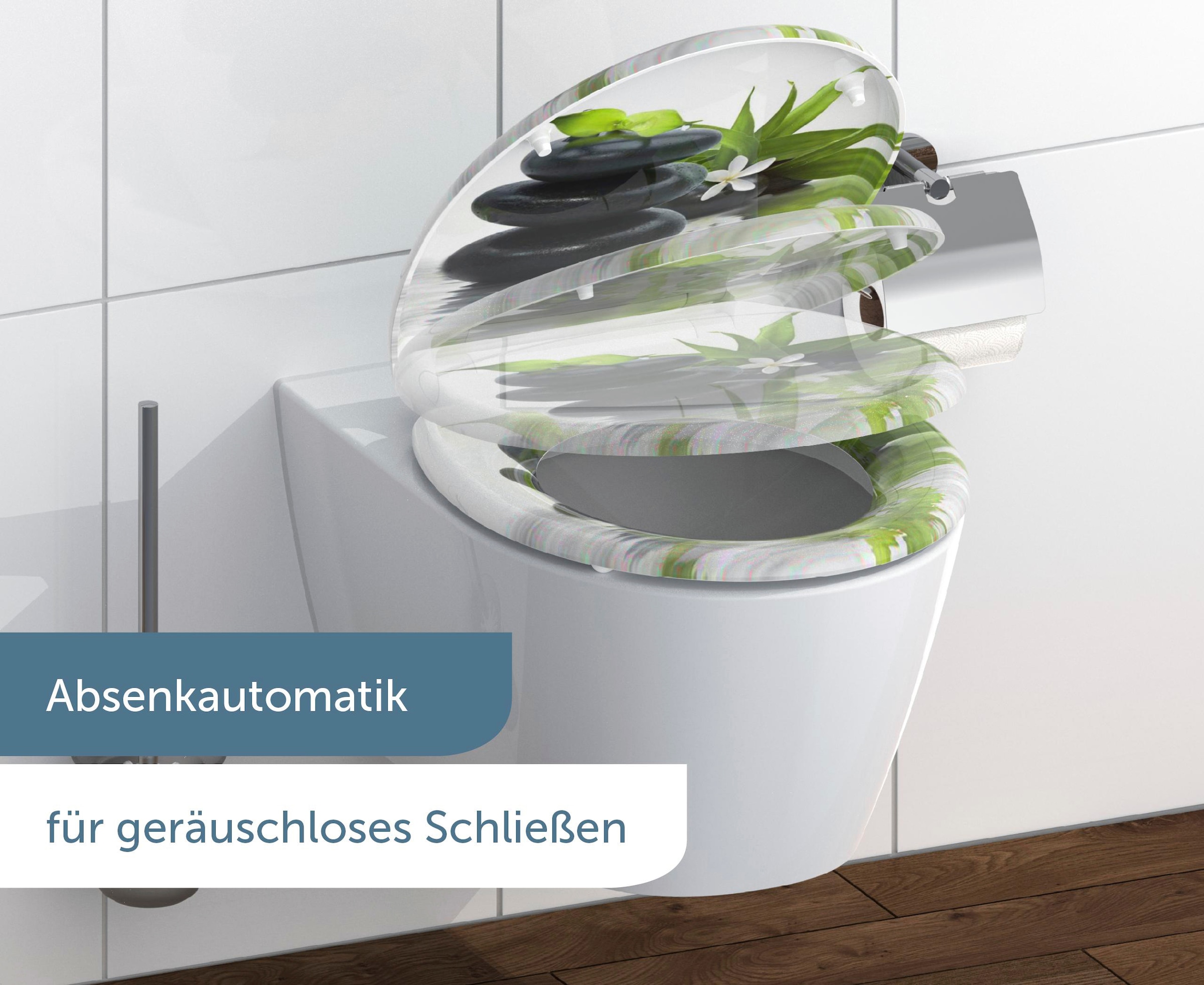 Schütte WC-Sitz »Jasmin«, Duroplast, Absenkautomatik, Schnellverschluss, Motivdruck