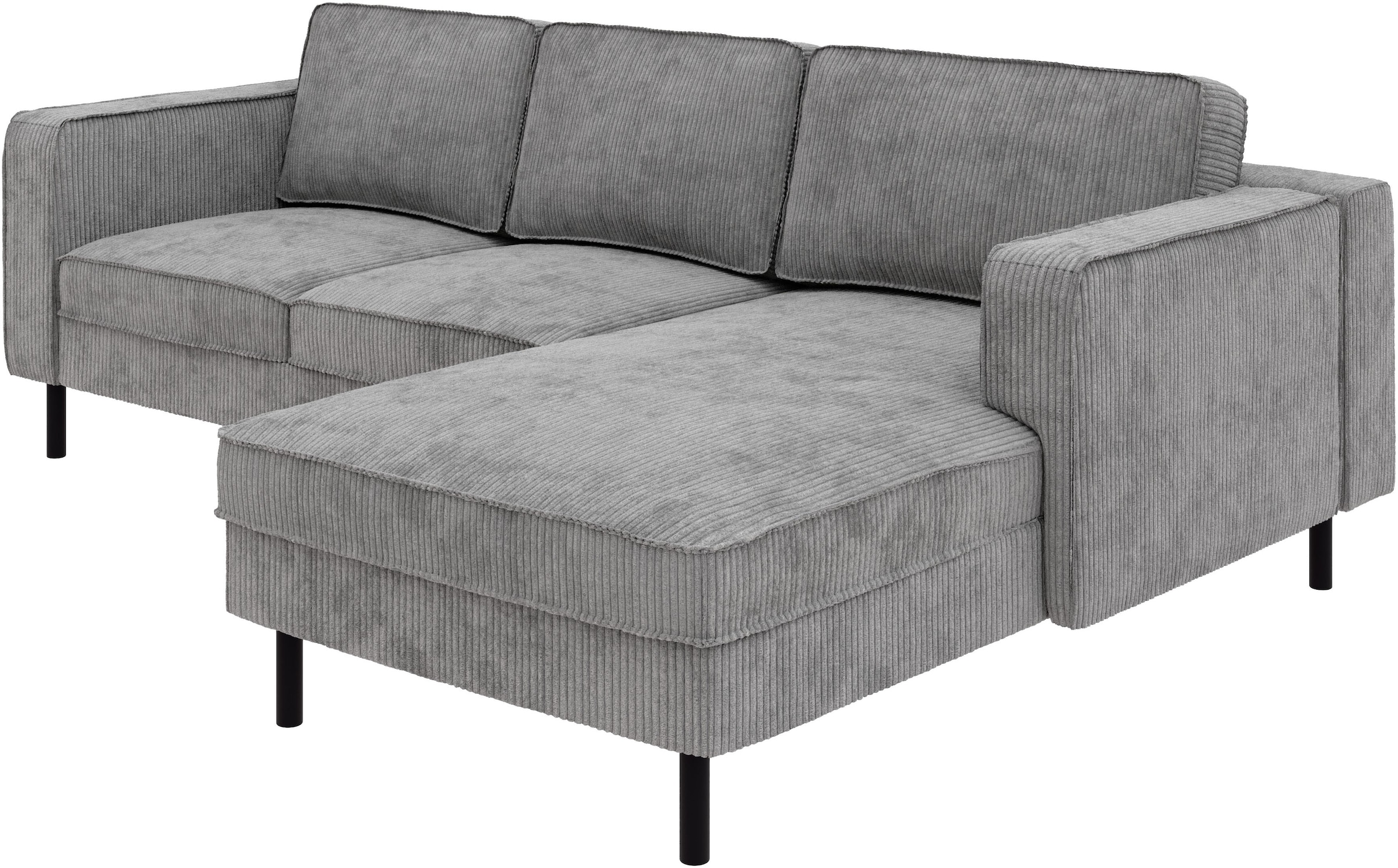 TRENDMANUFAKTUR Ecksofa »Watkins, Couch wahlweise mit Schlaffunktion & Bettkasten, auch in Cord«, Recamiere beidseitig montierbar, Breite 232 cm