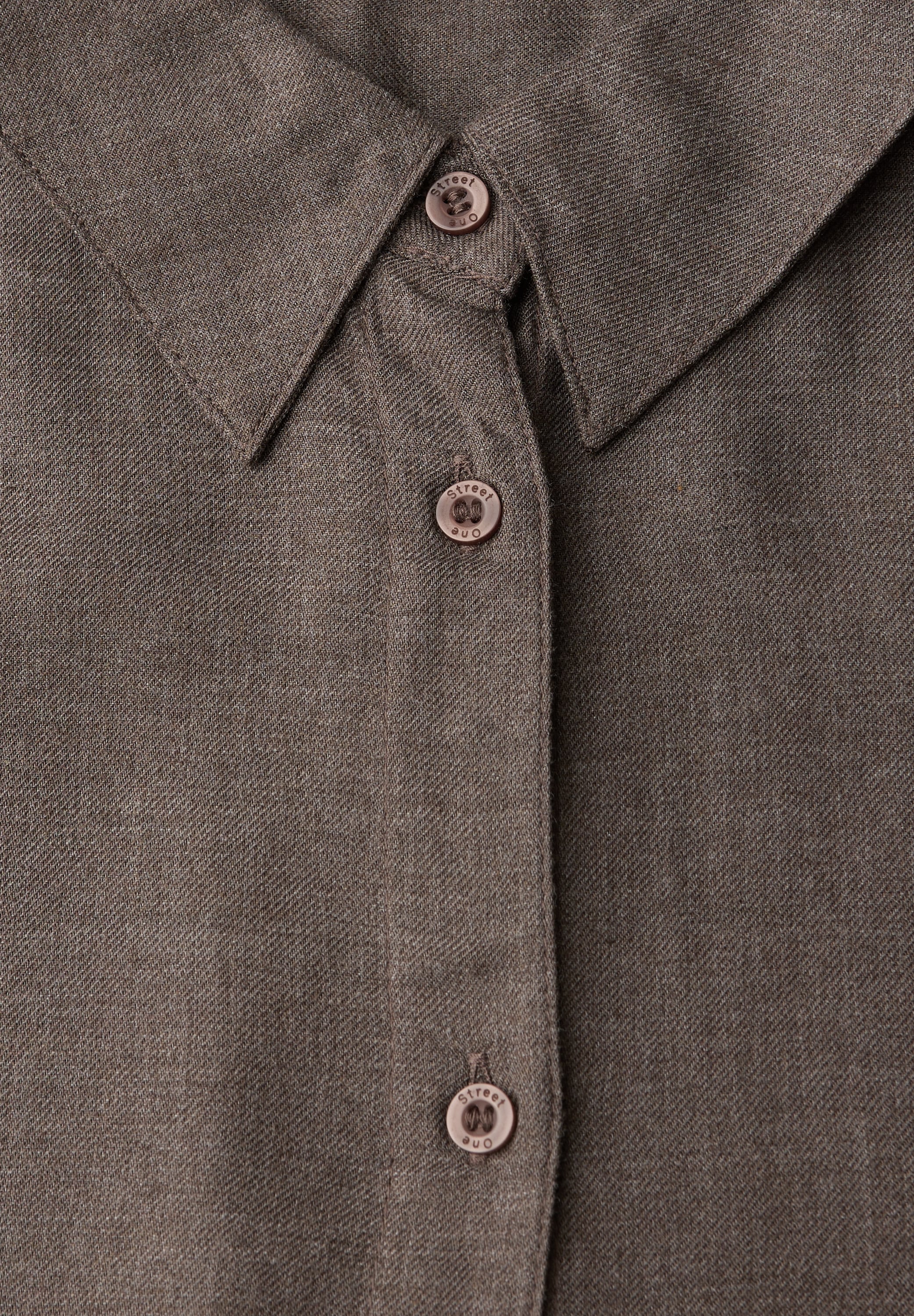 STREET ONE Langarmbluse mit Gallonstreifen und Knopfleiste