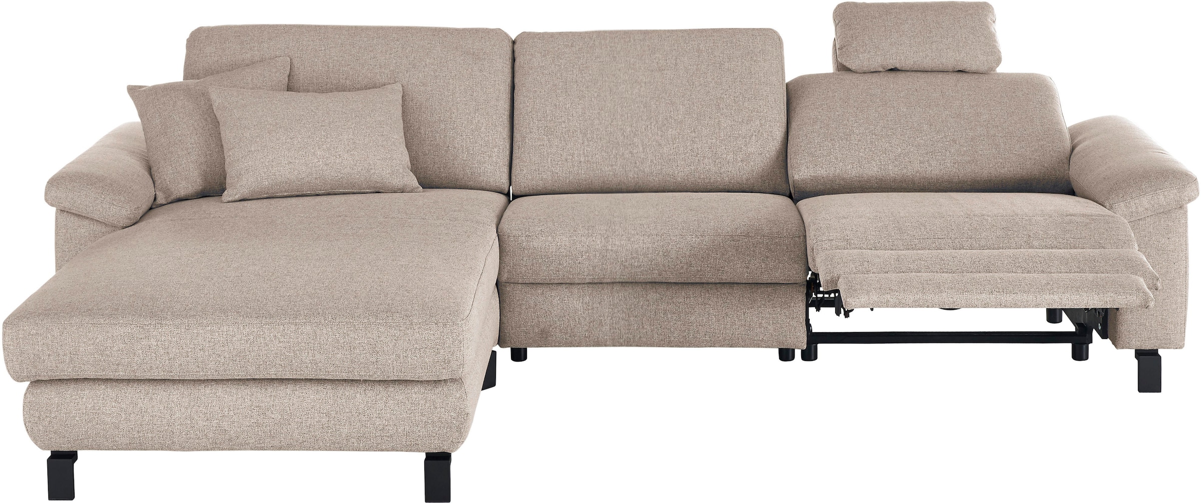 3C Candy Ecksofa »Mainau L-Form«, Relaxfunktion im 1,5-Sitzer, motorische Schlaffunktion in Longchair