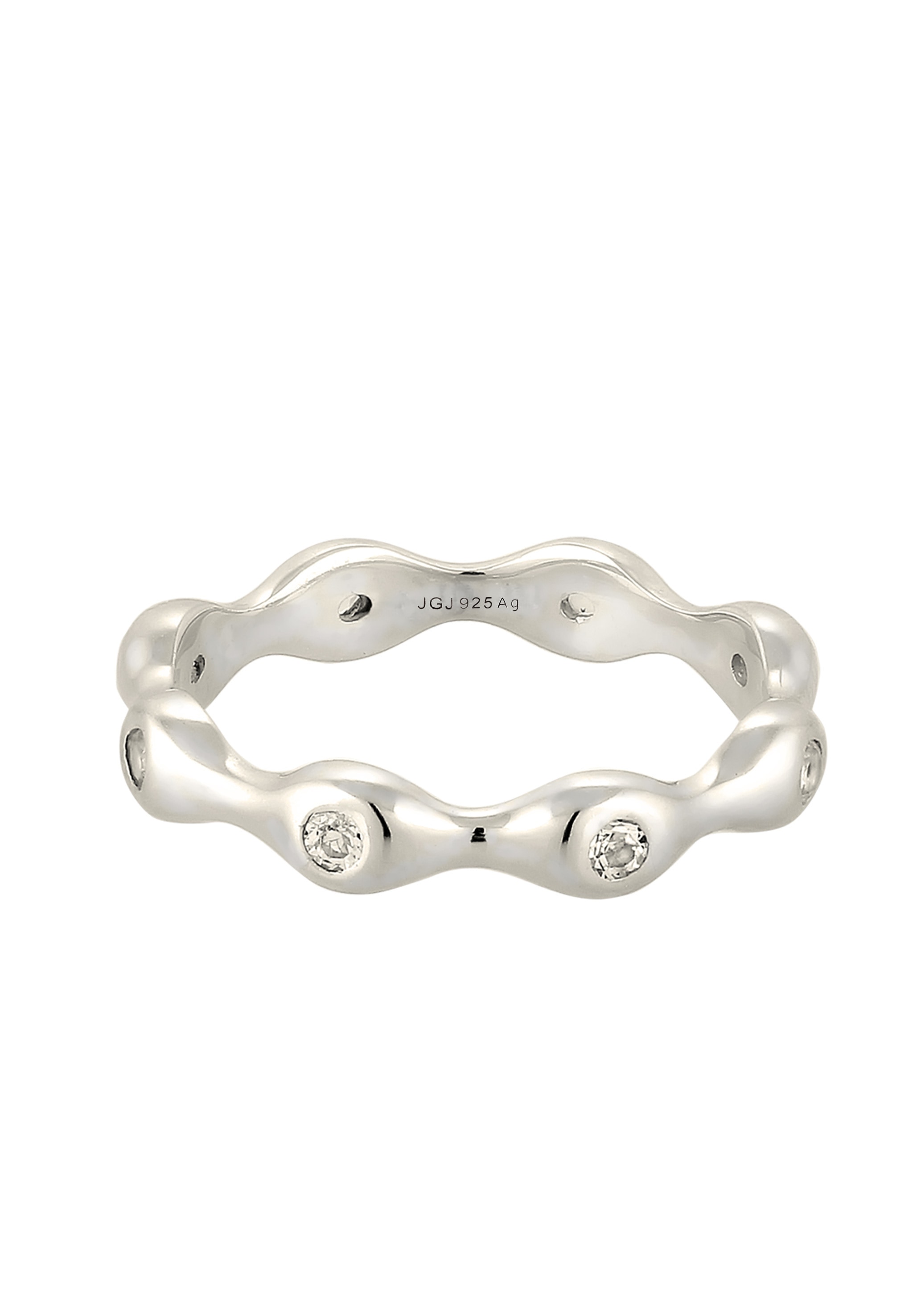Elli Premium Silberring »Ring Topas Weiß Vintage Look 925 Sterling Silber«