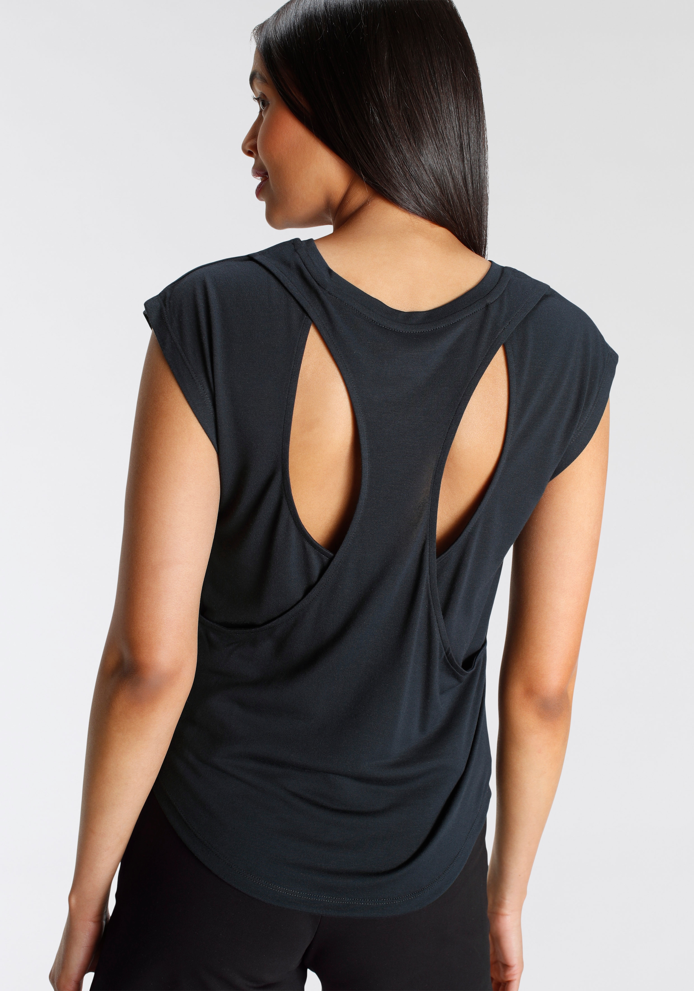 Yoga & Relax Shirt »Cut Out«, angeschnittene Ärmel, unifarben, Racerback