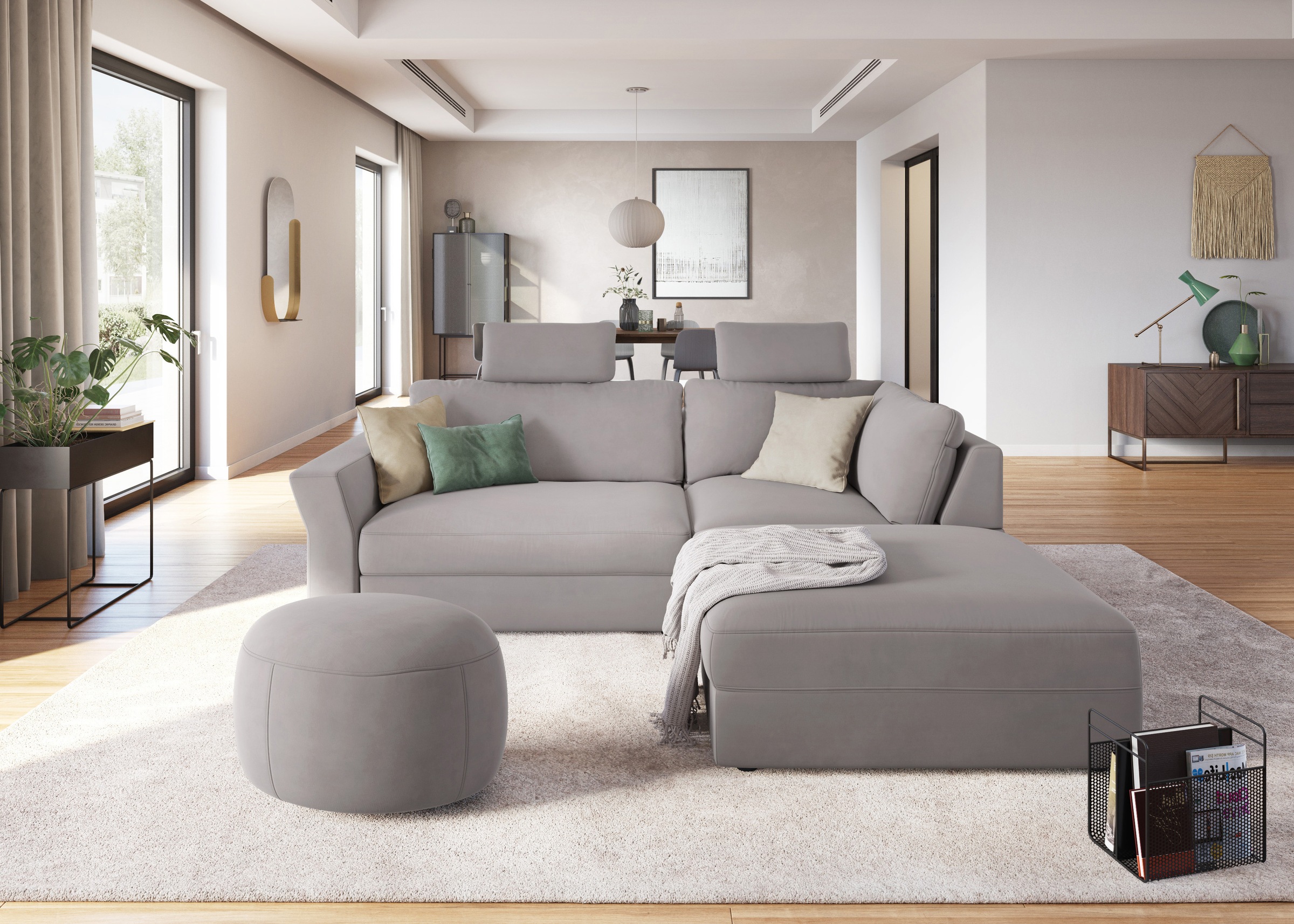 sit&more Ecksofa »Cadabra L-Form«, Breite 243 cm, inklusive Sitztiefenverstellung