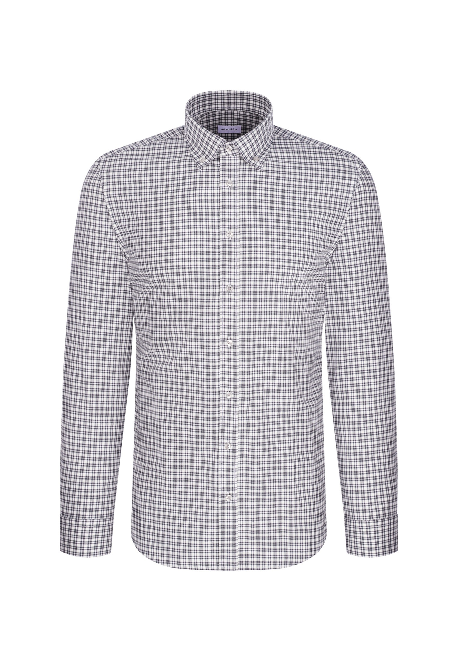 seidensticker Flanellhemd »Schwarze Rose« Comfort 1/1 Button-Down-Kragen Karo