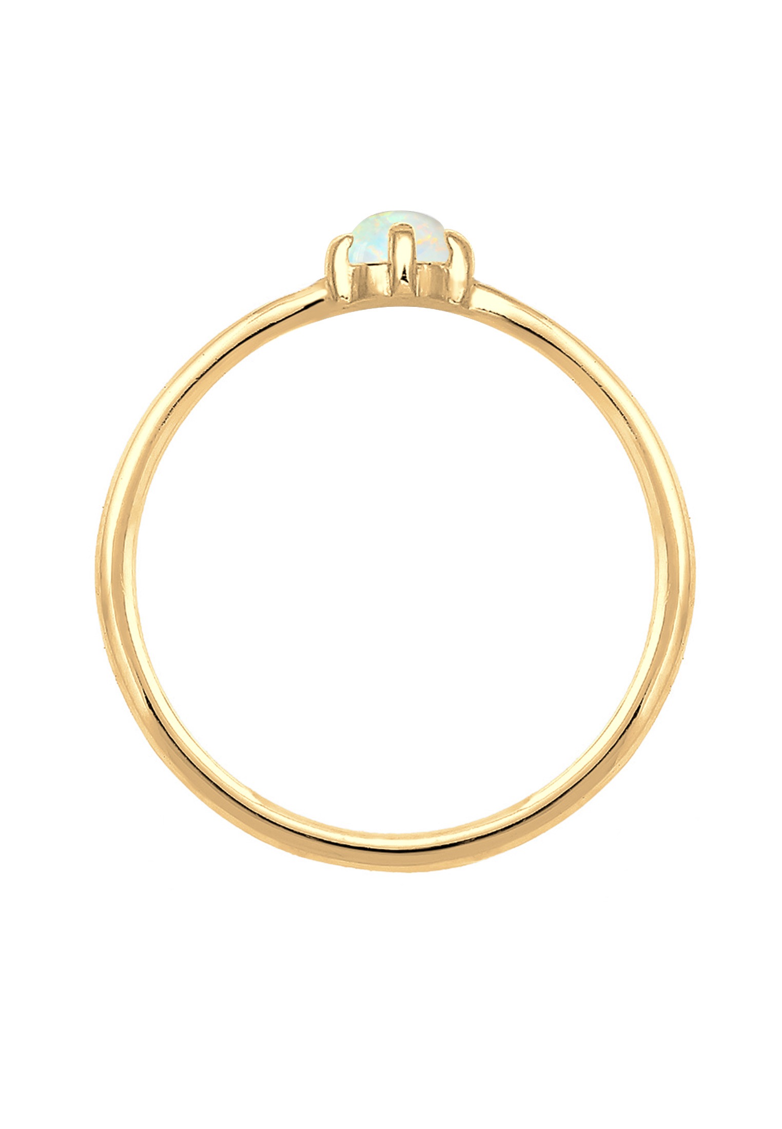 Elli Silberring »Ring Silberring mit synth. Opal rund 925er Silber«
