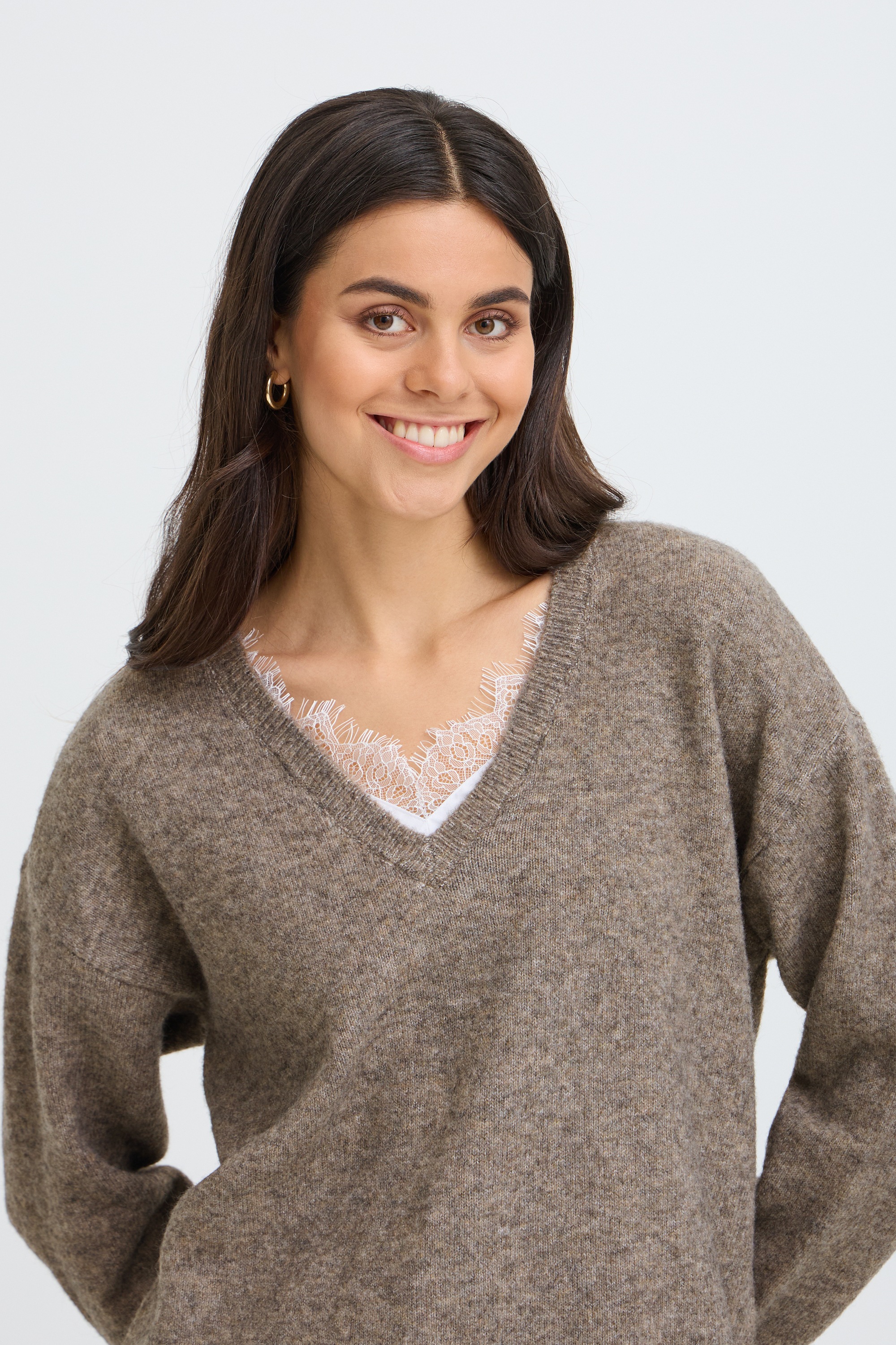 fransa Strickpullover »Damen Langarm FRELLEN«