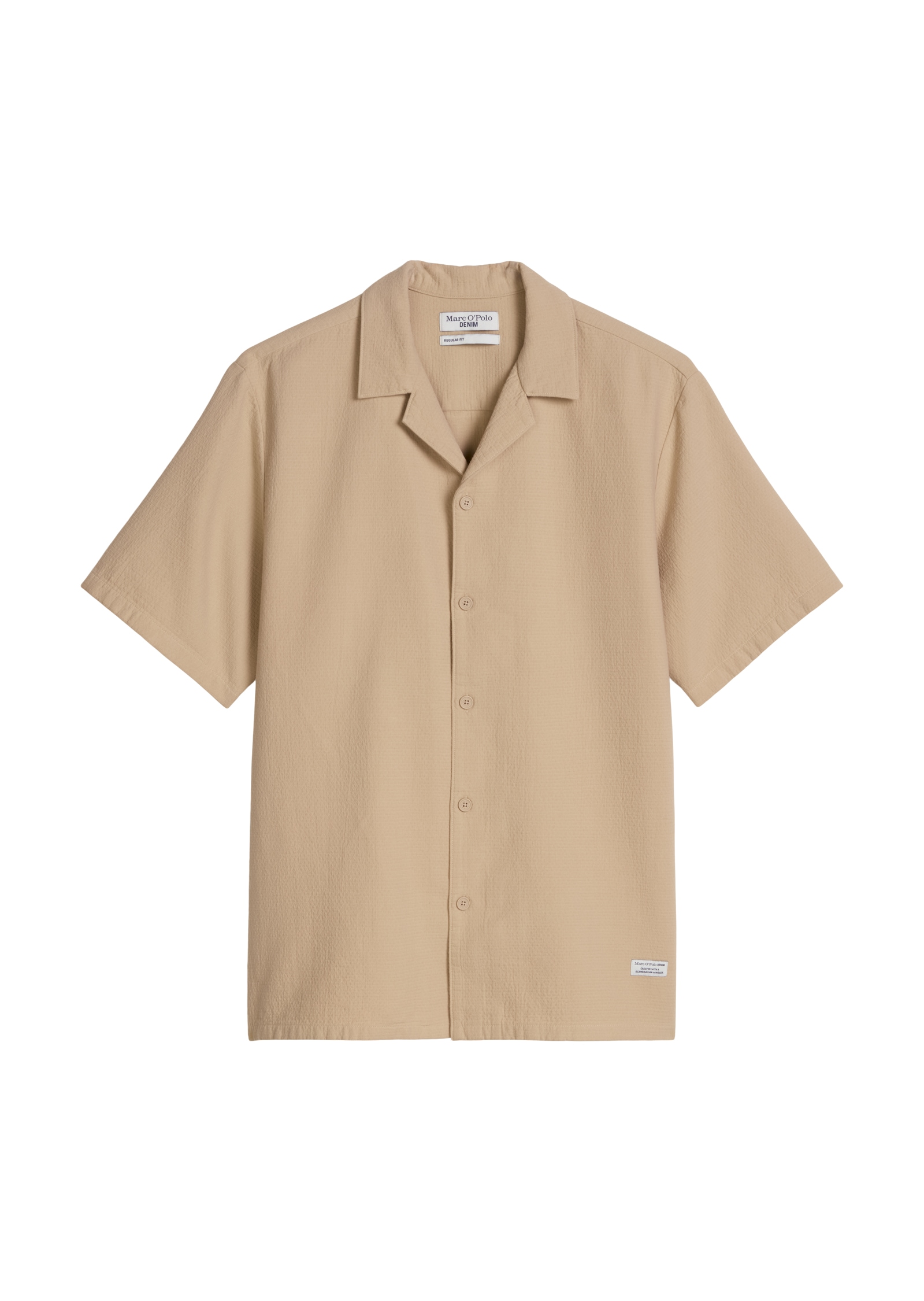 Marc O'Polo DENIM Kurzarmhemd regular aus doppellagigem Bio-Baumwoll-Twill