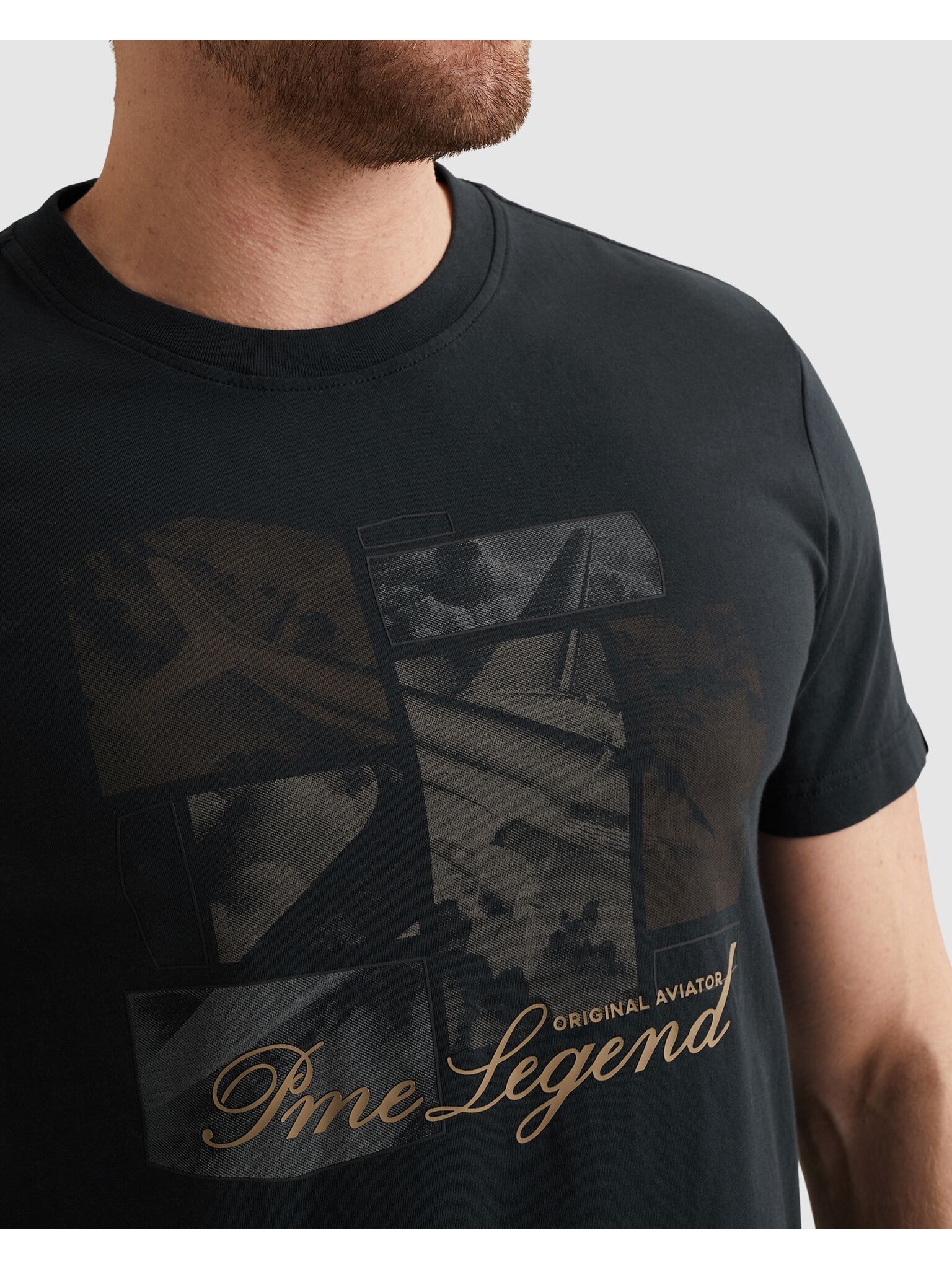 PME LEGEND T-Shirt »Short sleeve r-neck single jersey fotoprint« mit Logo Print