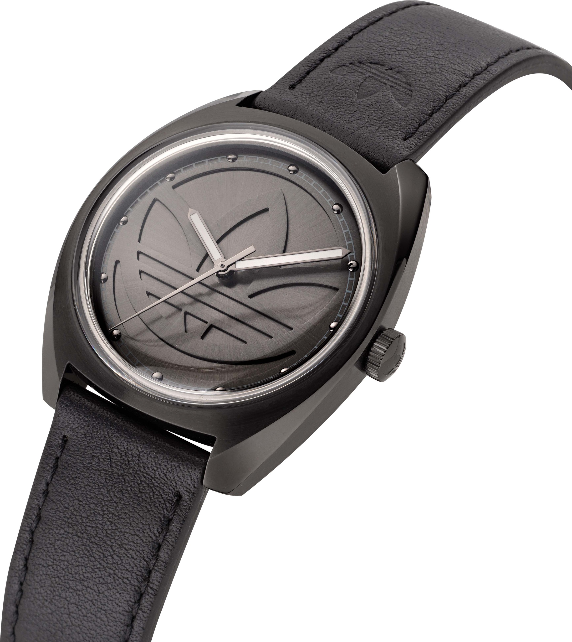 adidas Originals Quarzuhr »EDITION ONE«, Armbanduhr, Damenuhr, Herrenuhr, unisex, analog, Lederarmband
