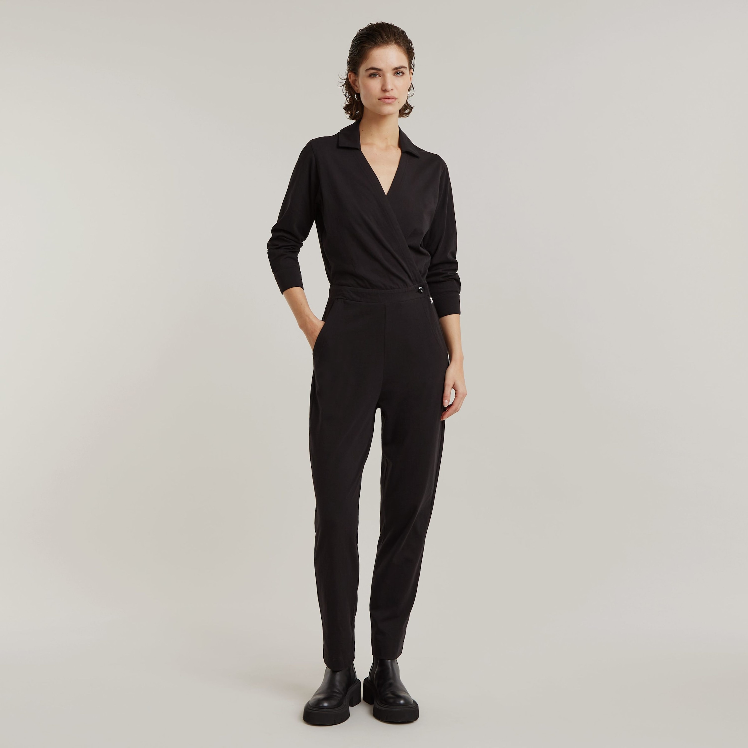 Jumpsuit »Shirt Jumpsuit«, elastische Taille mit Knopf