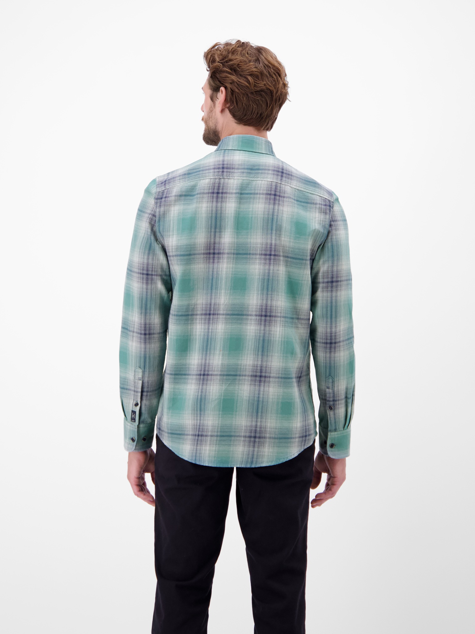 LERROS Langarmhemd mit Karo Muster