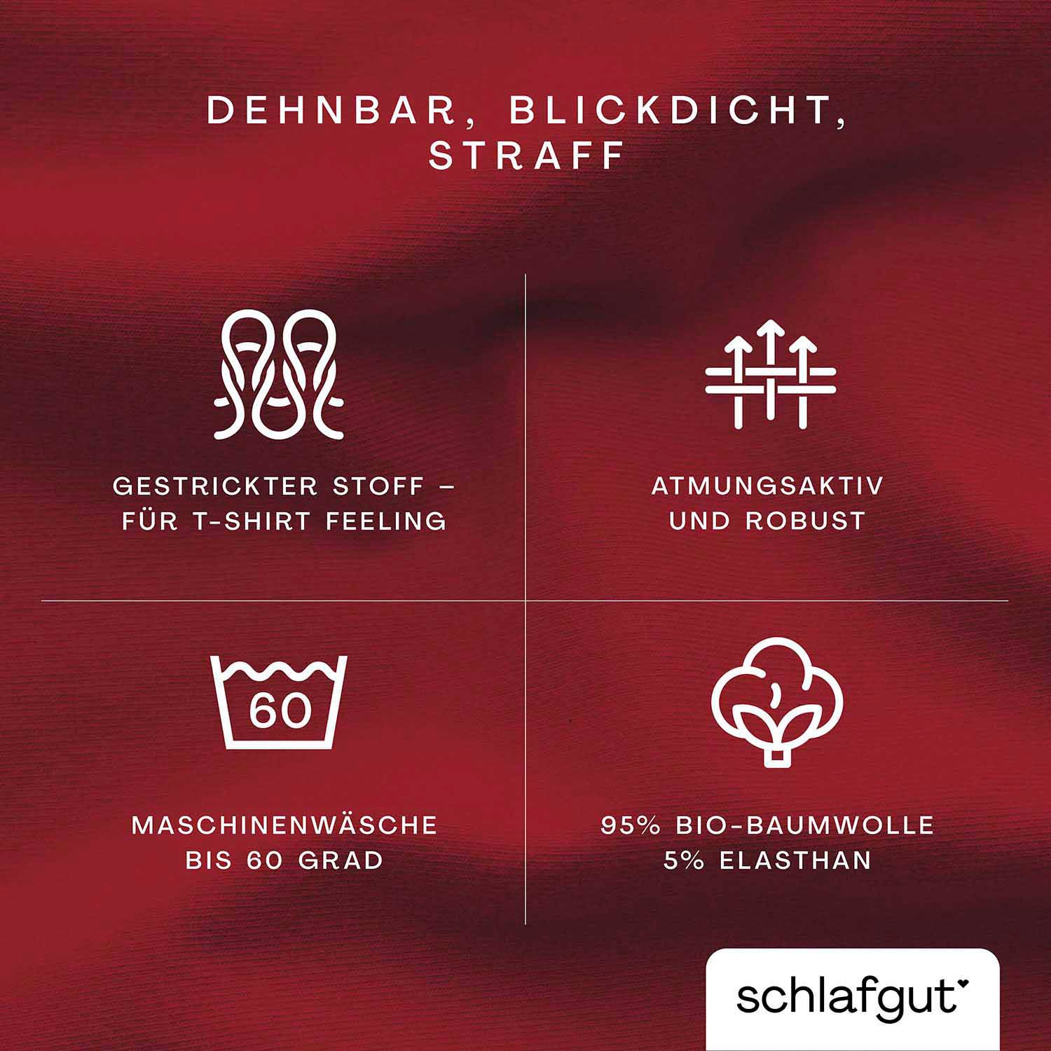 Schlafgut Spannbettlaken »PURE Bio-Baumwolle mit Elasthan, dehnbar blickdicht, straff, Bettlaken«, PREMIUM Laken für Matratzen bis 30cm Höhe, in 90x200, 140x200, 180x200