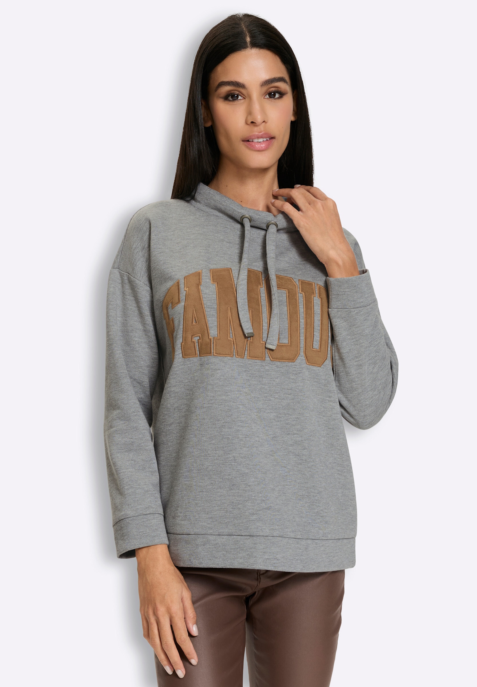 heine Sweatshirt »Sweatshirt Stehkragenshirt mit Applikation«
