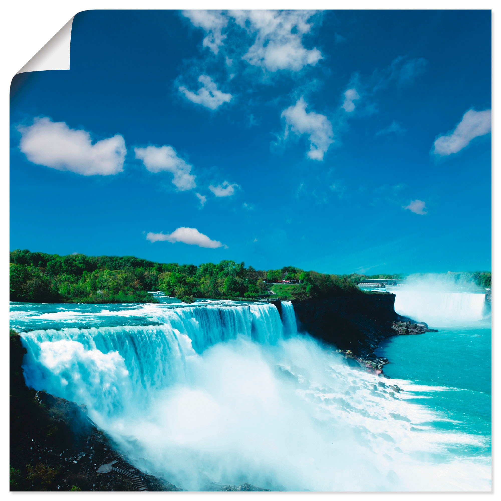 Artland Wandbild »Niagara«, Gewässer, (1 St.), in vielen Größen & Produktarten - Alubild / Outdoorbild für den Außenbereich, Leinwandbild, Poster, Wandaufkleber / Wandtattoo auch für Badezimmer geeignet