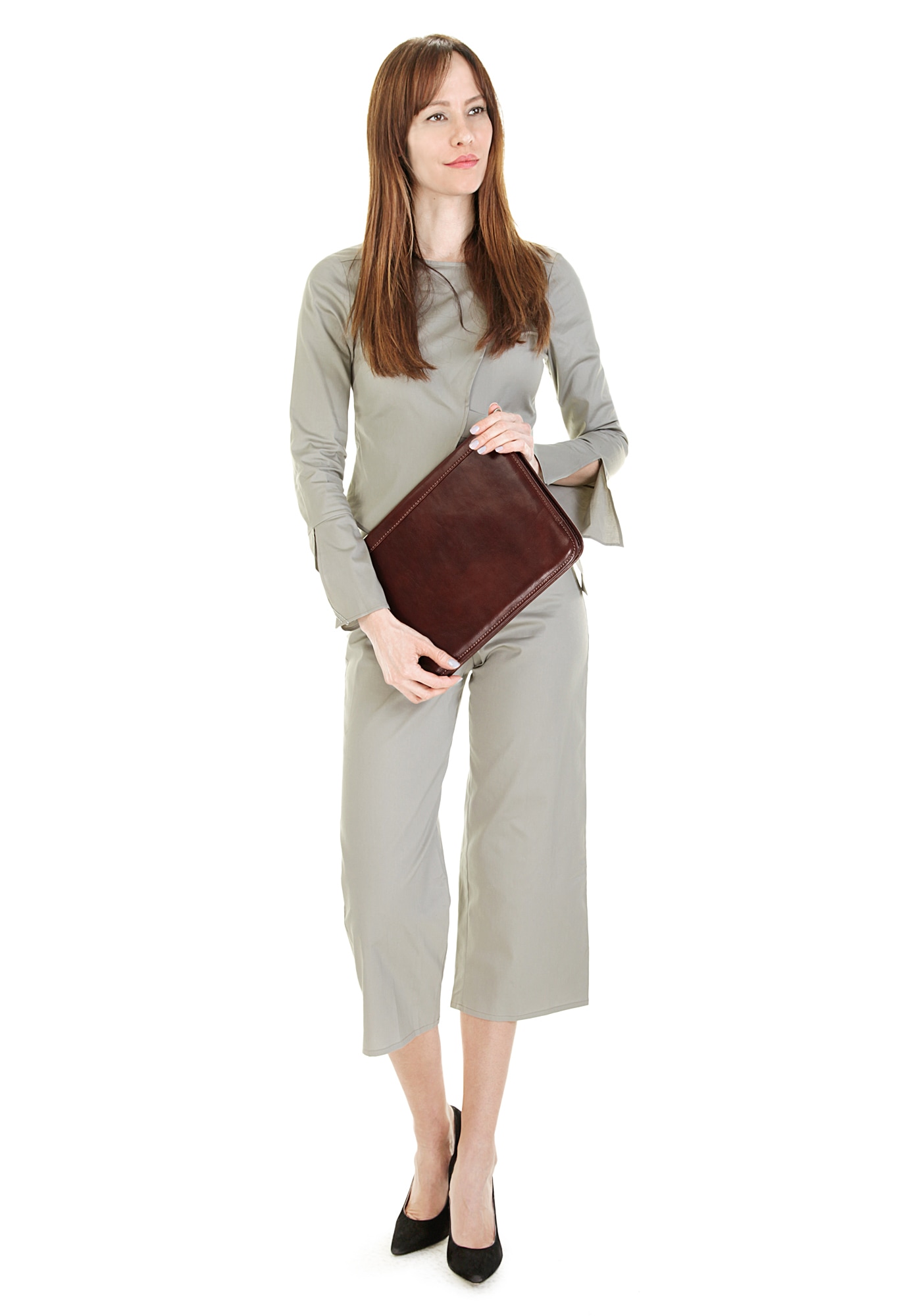 Piké Dokumententasche echt Leder, Made in Italy