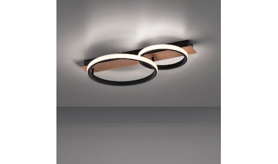 LED Deckenleuchte »Molay«, 1 flammig-flammig, warmweißes Licht, Deckenlampe Holz Dekor