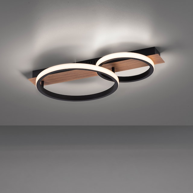 Home affaire LED Deckenleuchte »Molay«, 1 flammig-flammig, warmweißes  Licht, Deckenlampe Holz Dekor bei OTTO