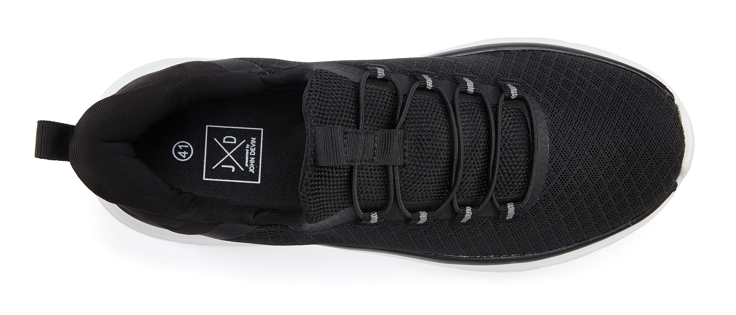 John Devin Sneaker »Halbschuhe, Freizeitschuhe«, mit elastischen Bändern für schnelles Reinschlüpfen, Unisex VEGAN