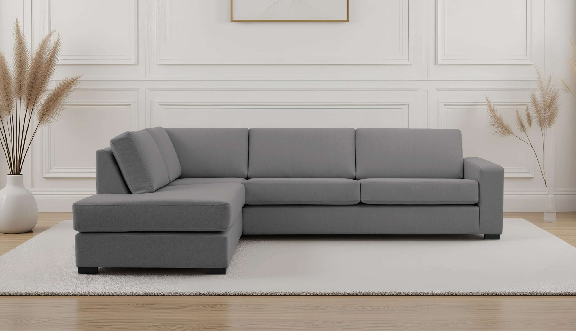 Home affaire Ecksofa »Branwell« Breite 304 cm, Struktur fein, mit Wellenunterfederung