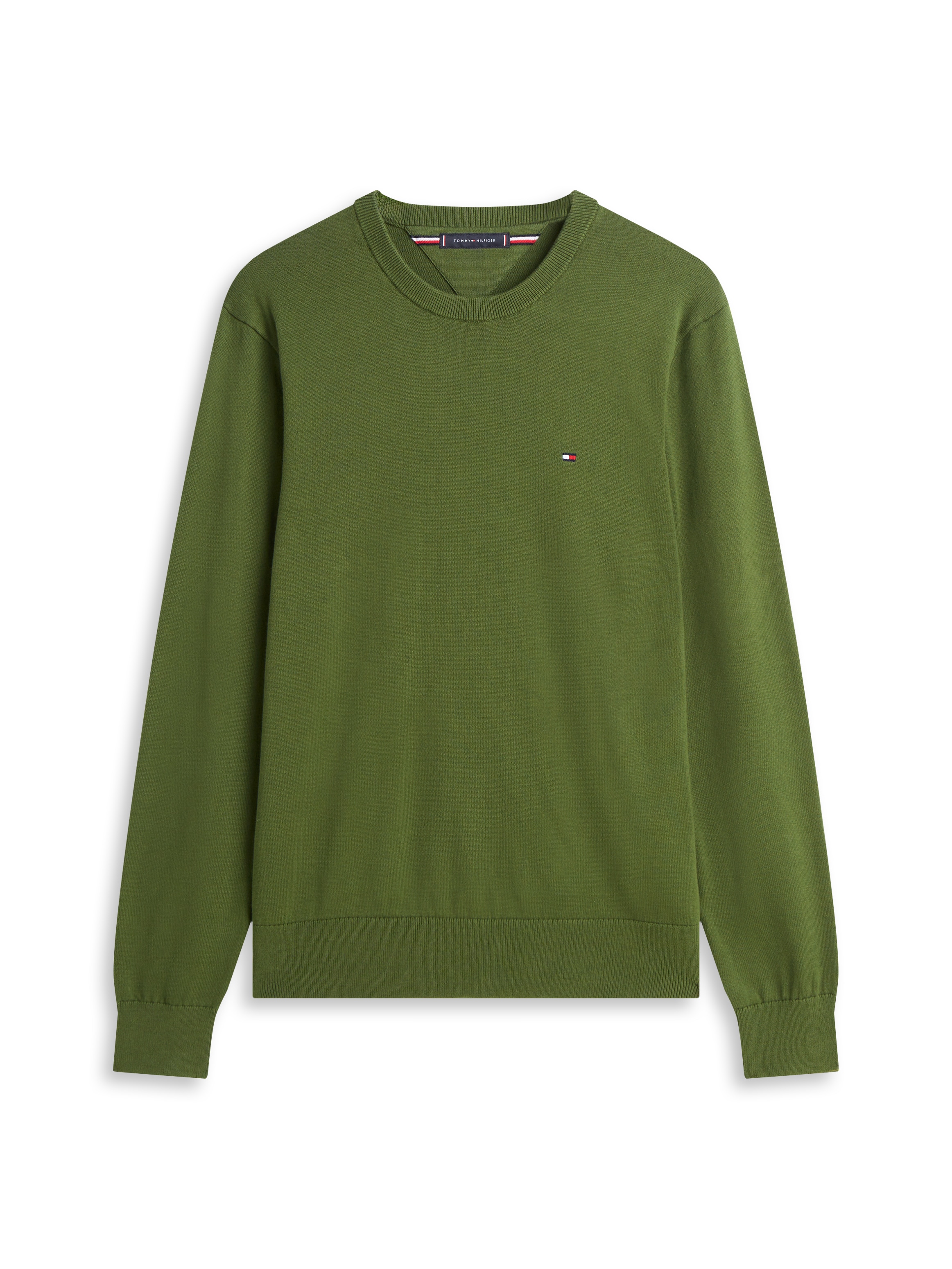 Tommy Hilfiger Rundhalspullover »ESSENTIAL COTTON« Crewneck Regular Fit Premium Mode