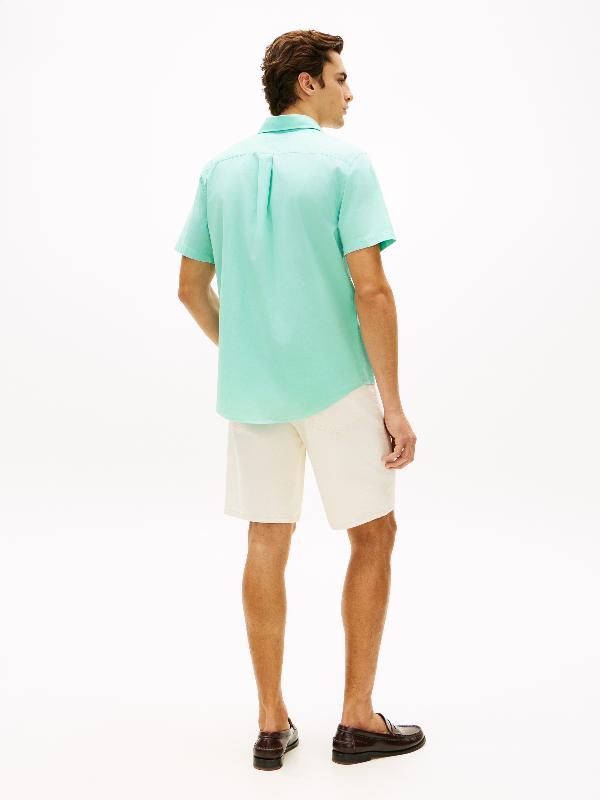 Tommy Hilfiger Kurzarmhemd »FLEX POPLIN SOLID« Regular fit mit Button-Down-Kragen