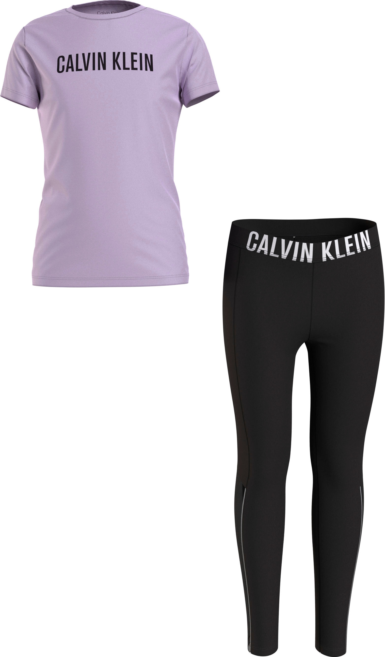 Calvin Klein tlg.), mit Pyjama (2 (SS+LEGGING)«, bei transparenten PJ leicht Beineinsätzen SET kaufen »KNIT OTTO