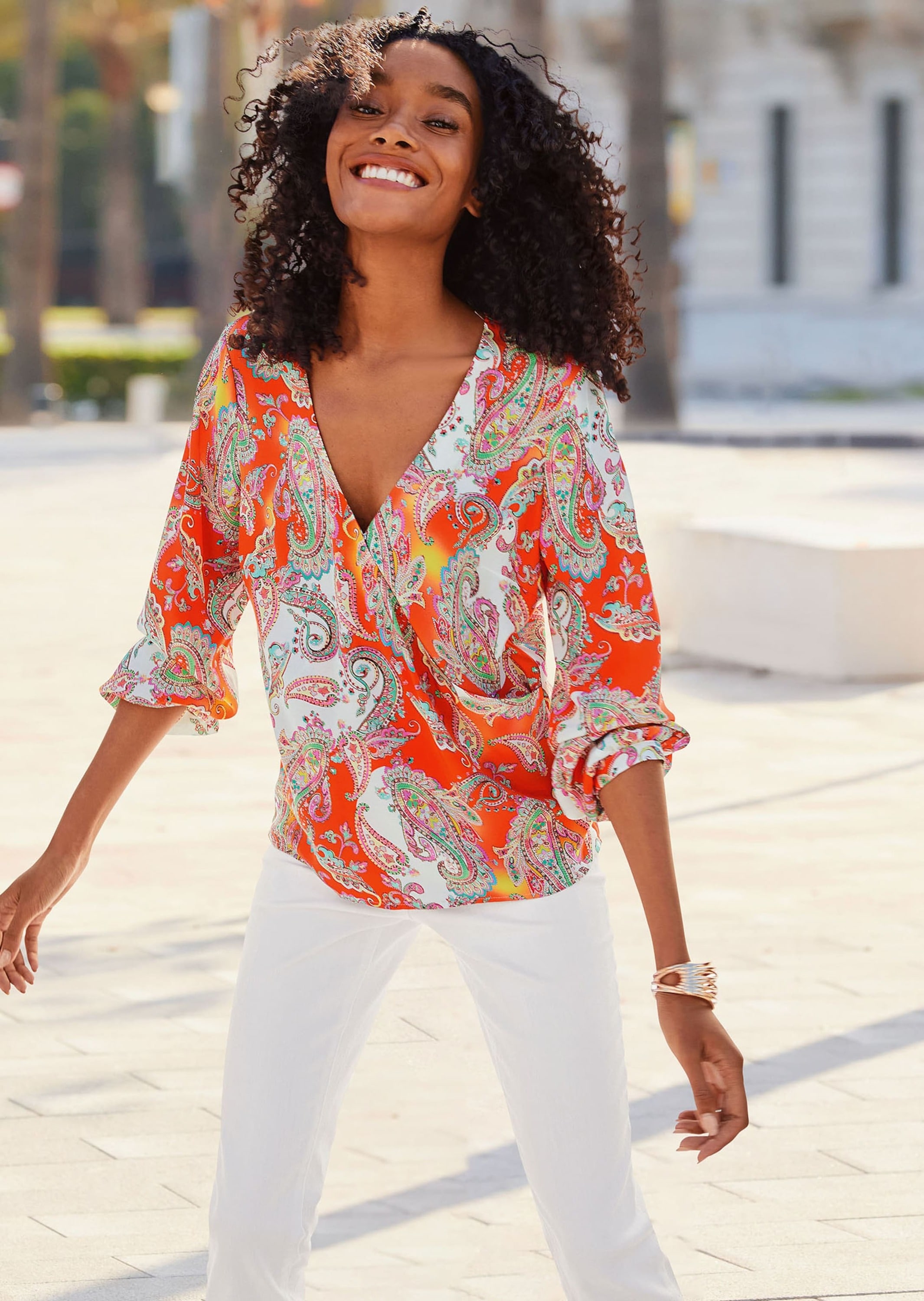 MADELEINE Langarmbluse »Bluse Bluse mit Paisleymuster«