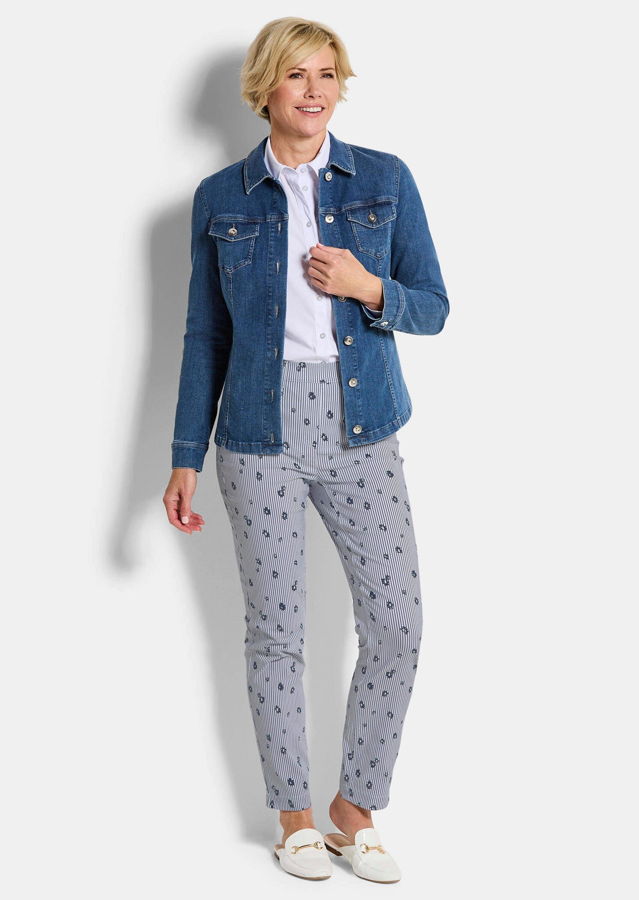 GOLDNER Schlupfhose »Bengalinhose LOUISA mit Streifen und Blumen«