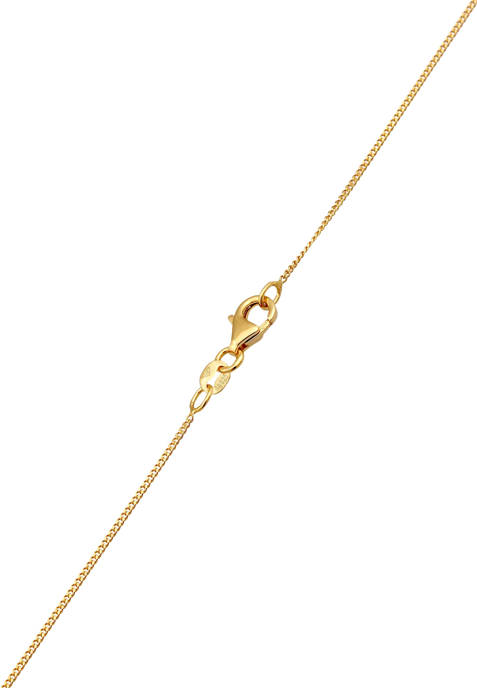 Elli Kette mit Anhänger »Halskette Kleeblatt Emaille Anhänger 925 Sterling Silber vergoldet«