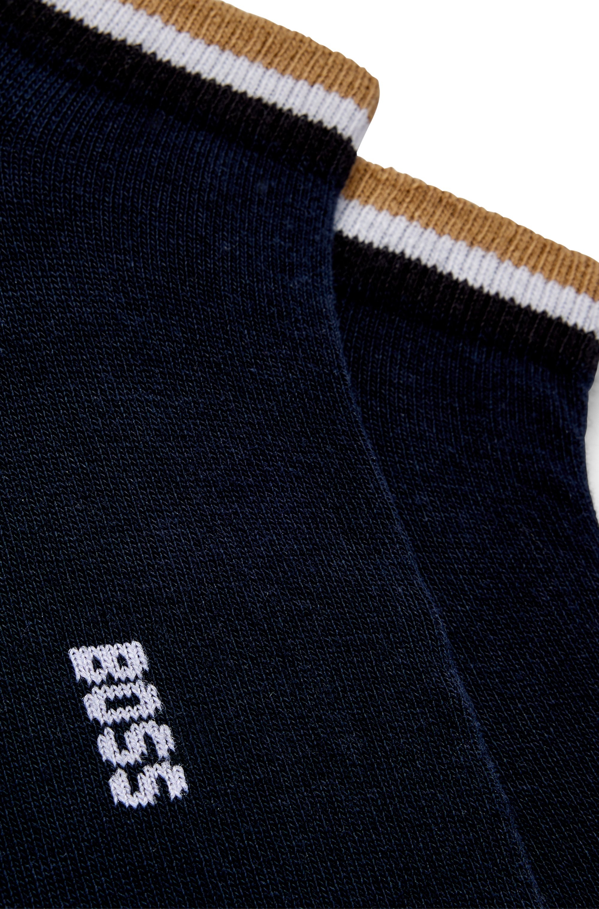 BOSS Sneakersocken »2P AS Uni stripe CC« Packung, 2er,  mit geringeltem Abschluss