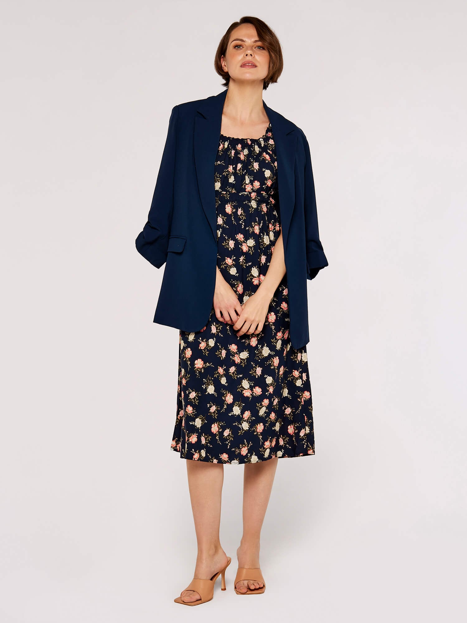 Apricot Midikleid »Midikleid« mit Smokdetails