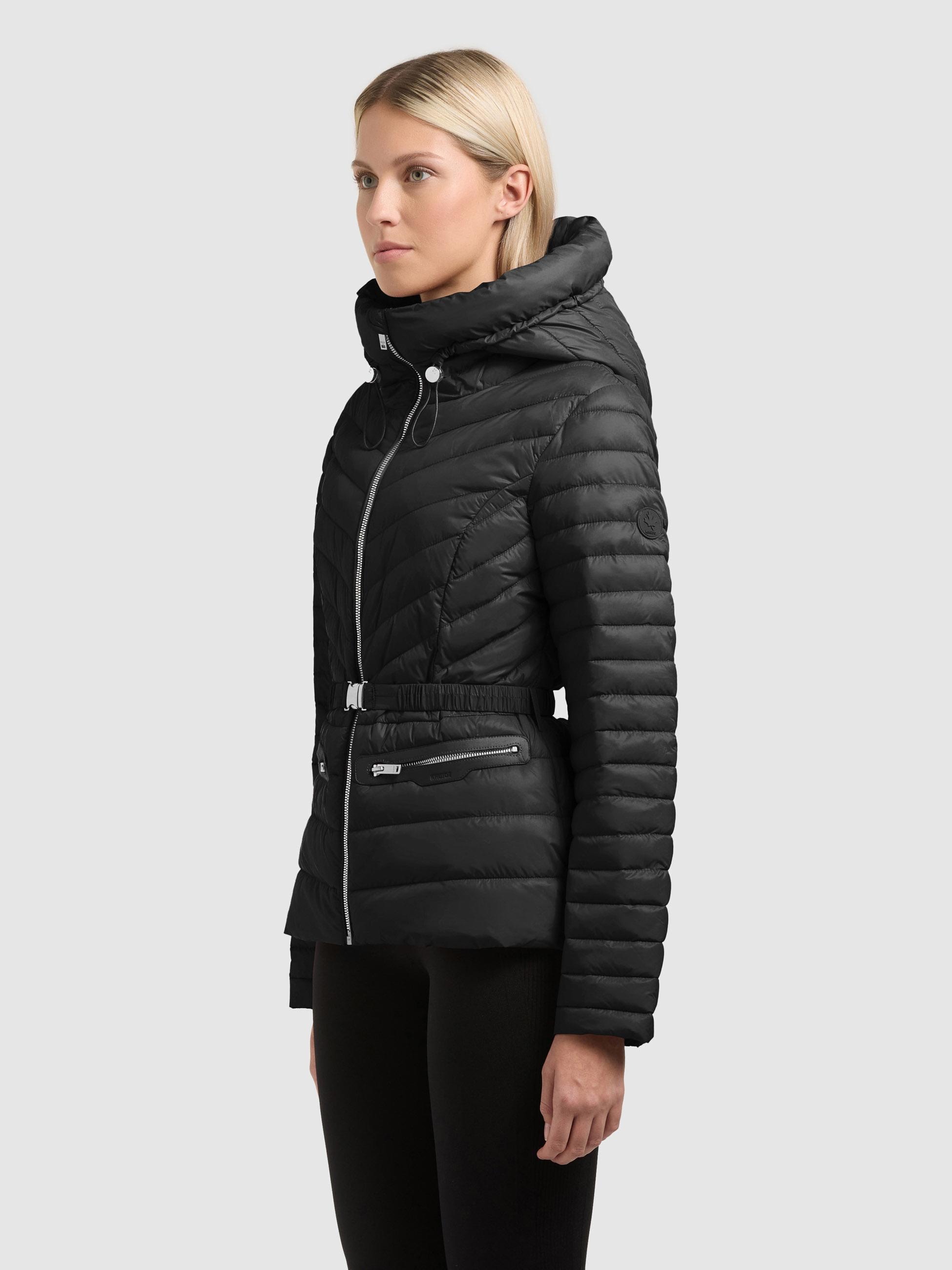 khujo Outdoorjacke »Outdoorjacke Lorella« mit Kapuze Übergangsjacke mit Kapuze und Taillengürtel