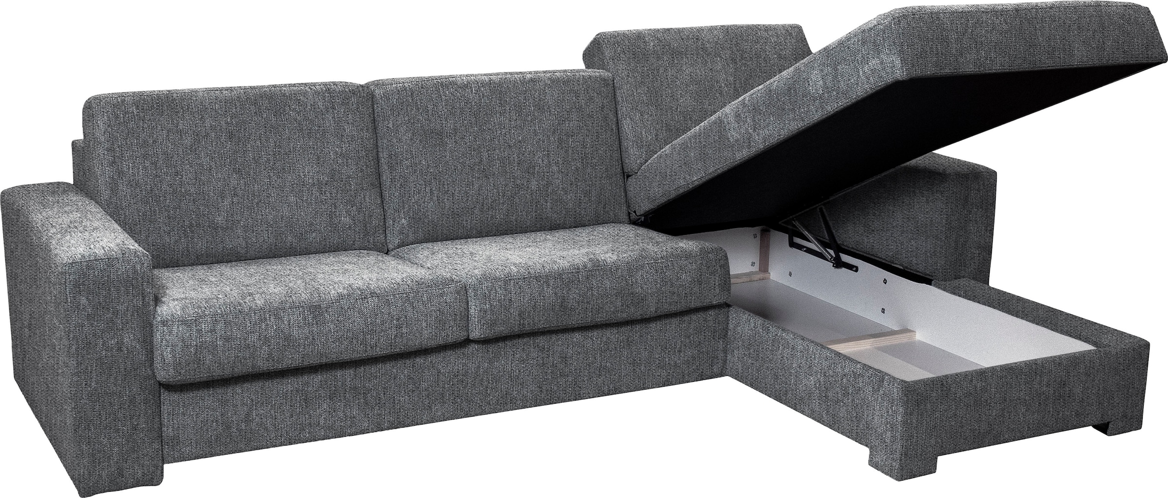 Home affaire Ecksofa »Roma "M"  Matratzenhöhe 14 cm, Dauerschlaffunktion, mit Unterfederung,« Liegemaße ca 143x198 cm, L-Form