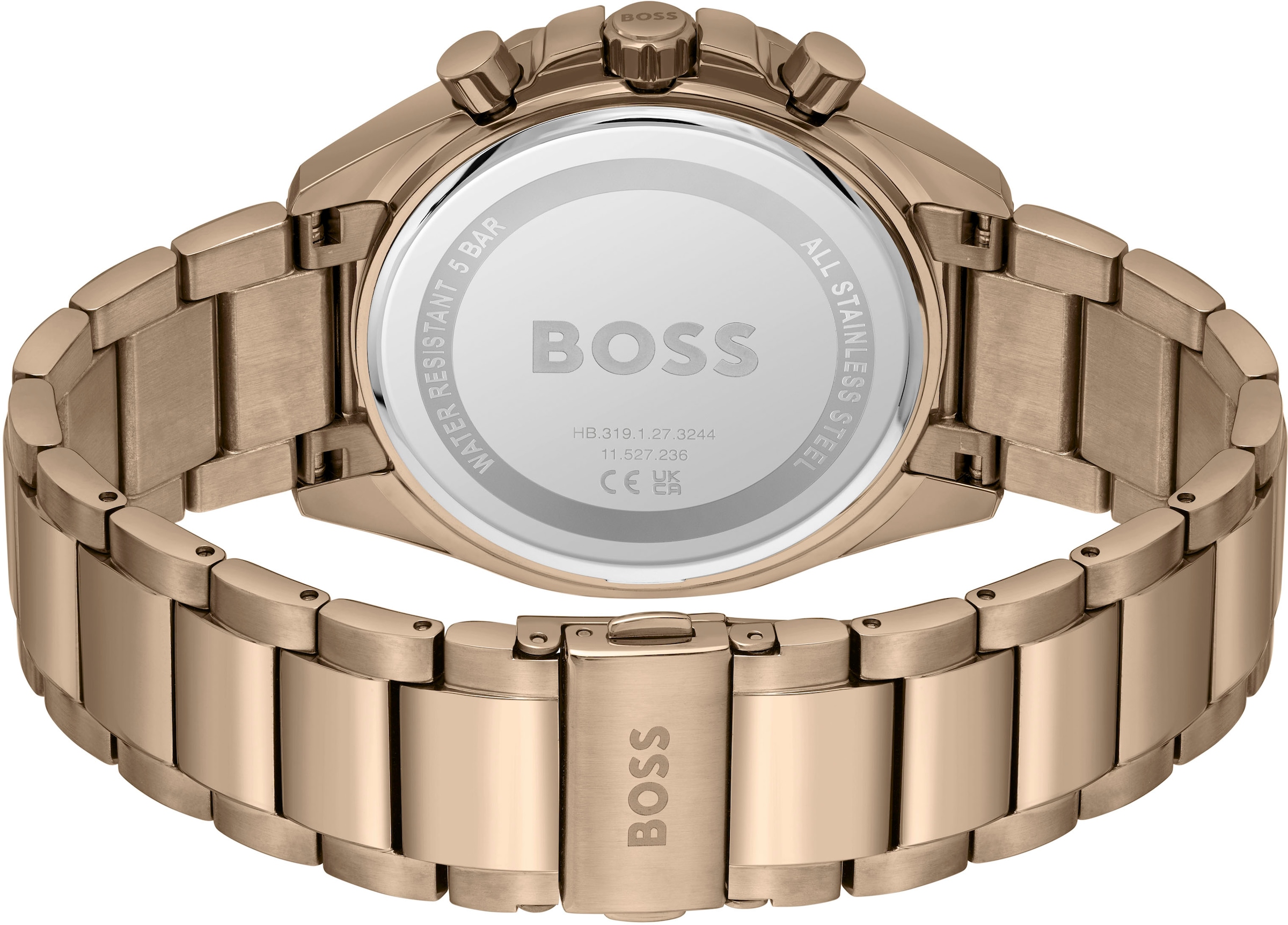 BOSS Chronograph »CLOUD«, Quarzuhr, Herrenuhr, Armbanduhr, Stoppfunktion, Edelstahlarmband