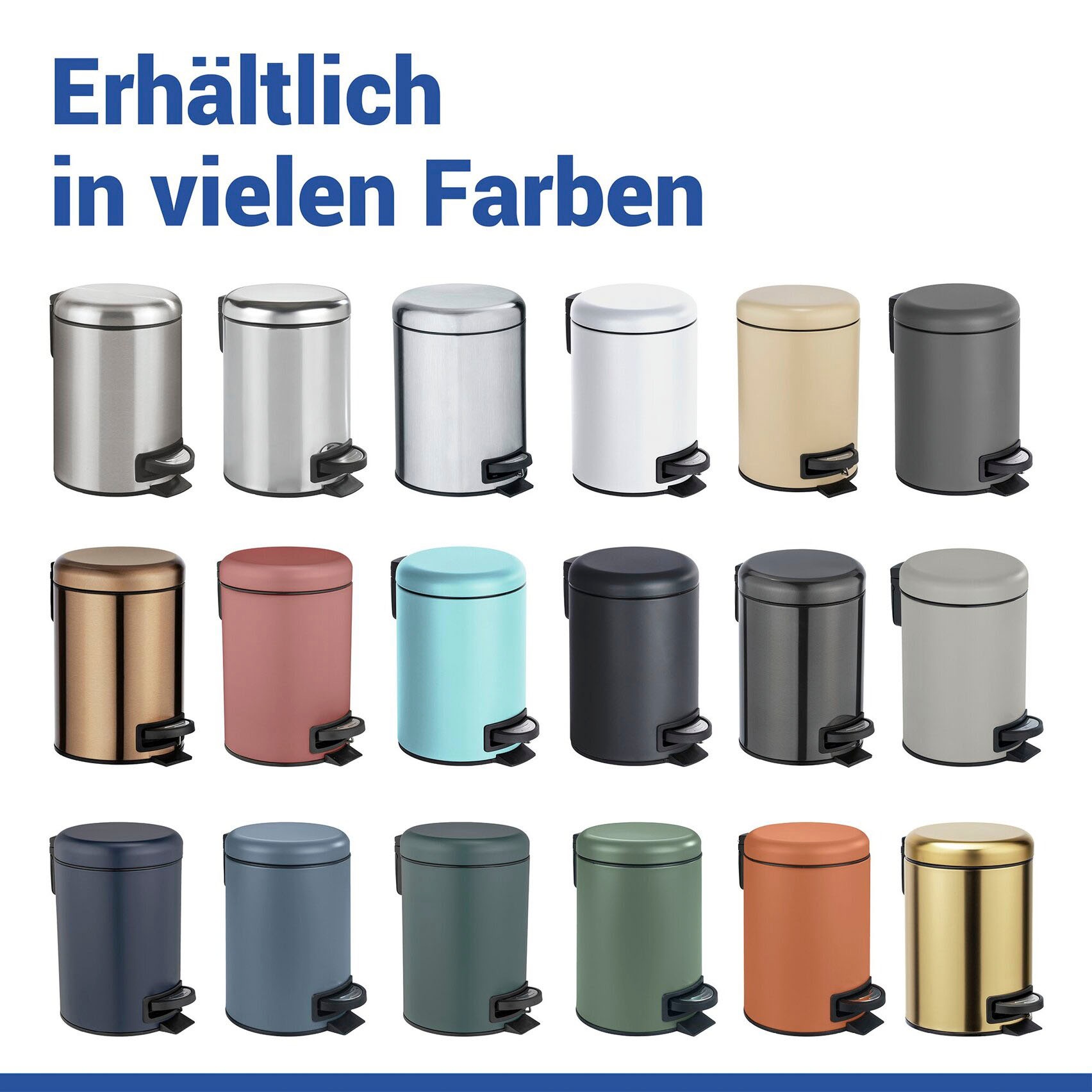 WENKO Kosmetikeimer »Leman« 3 Liter, BxTxH: 17x25x22,5 cm