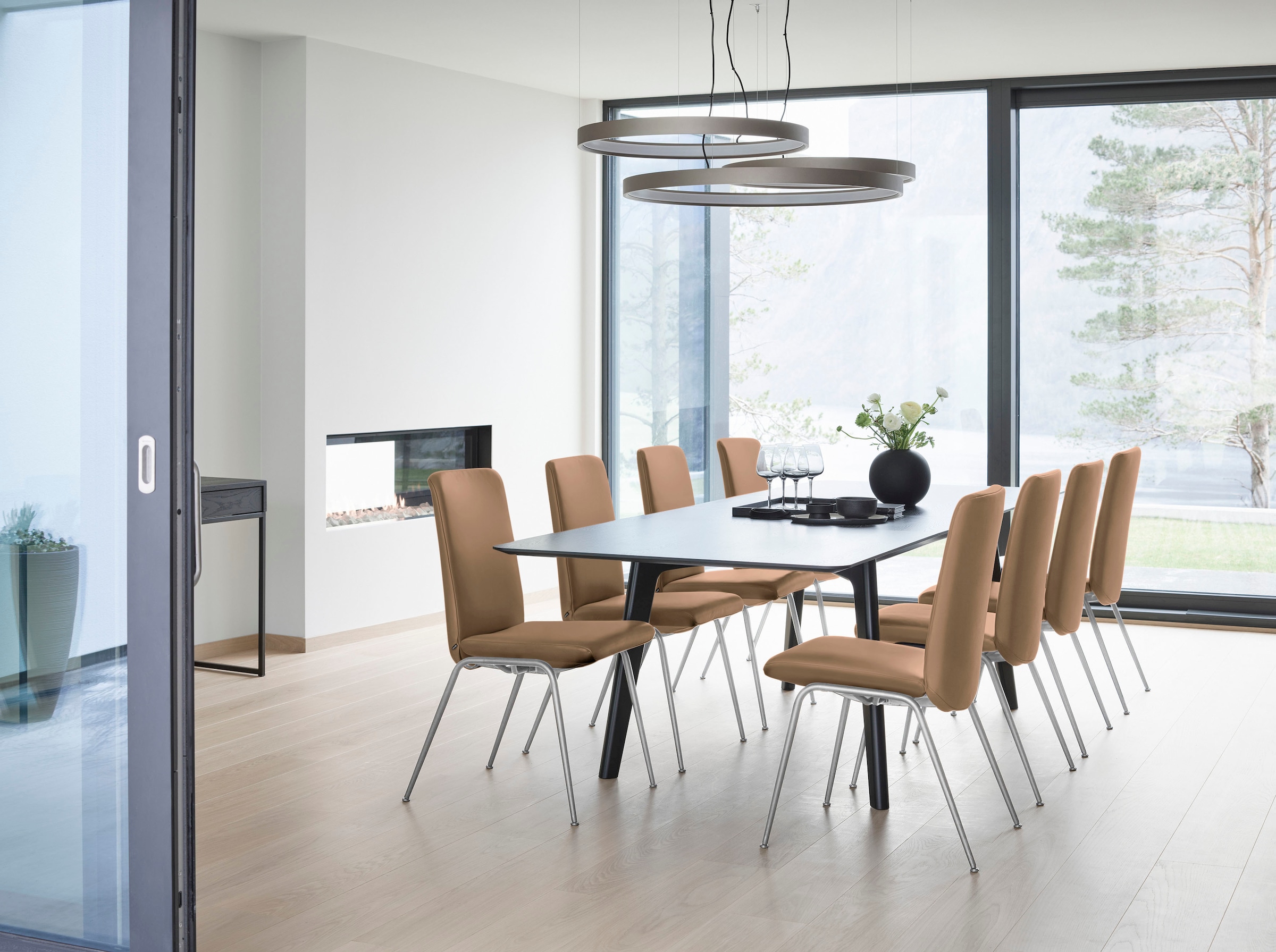 Stressless® Polsterstuhl »Laurel«, Leder BATICK, Low Back, Größe L, mit Beinen aus Stahl in Chrom matt