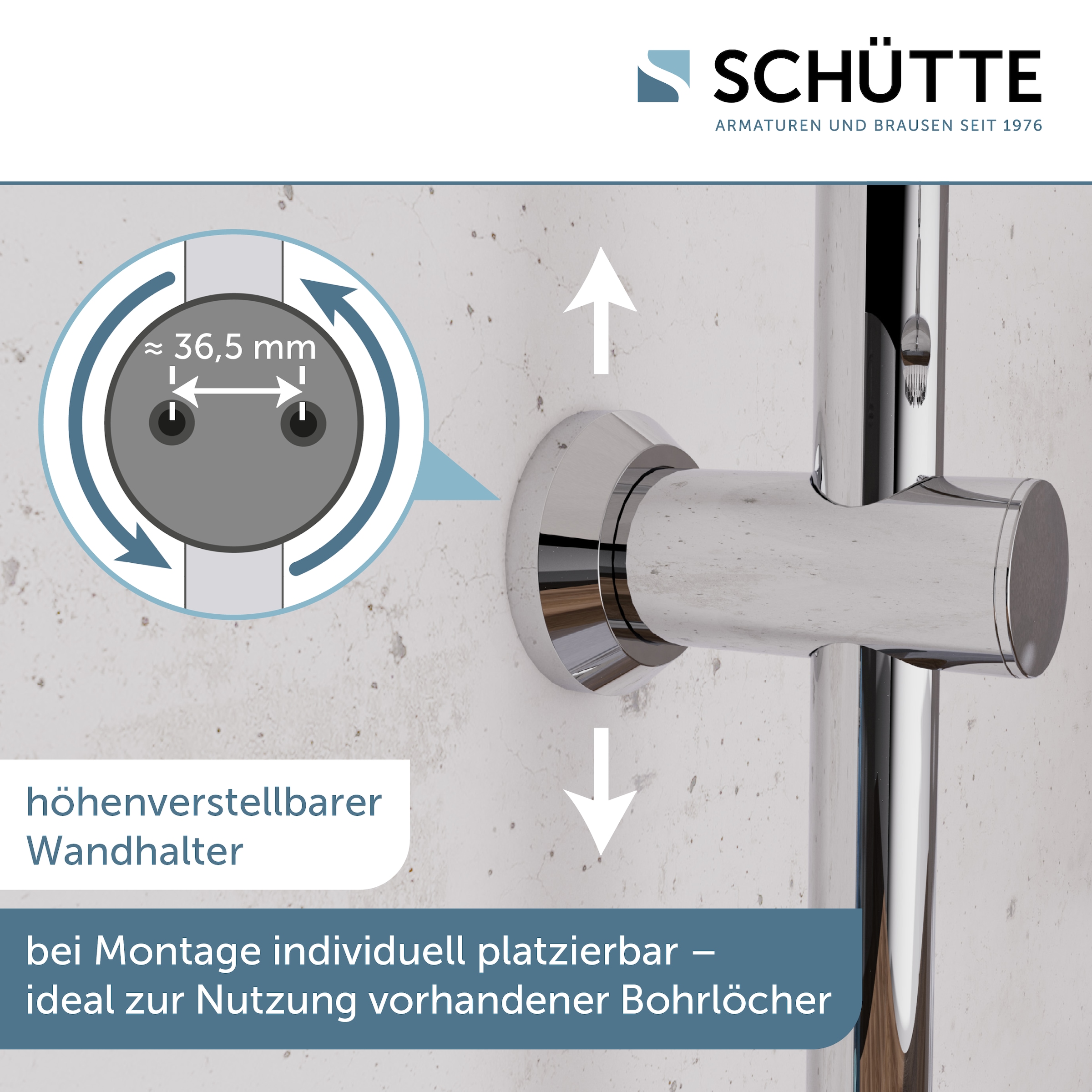 Schütte Duschsystem »MADEIRA« Überkopfbrause-Set, Regendusche, Wellness, Komplett-Set