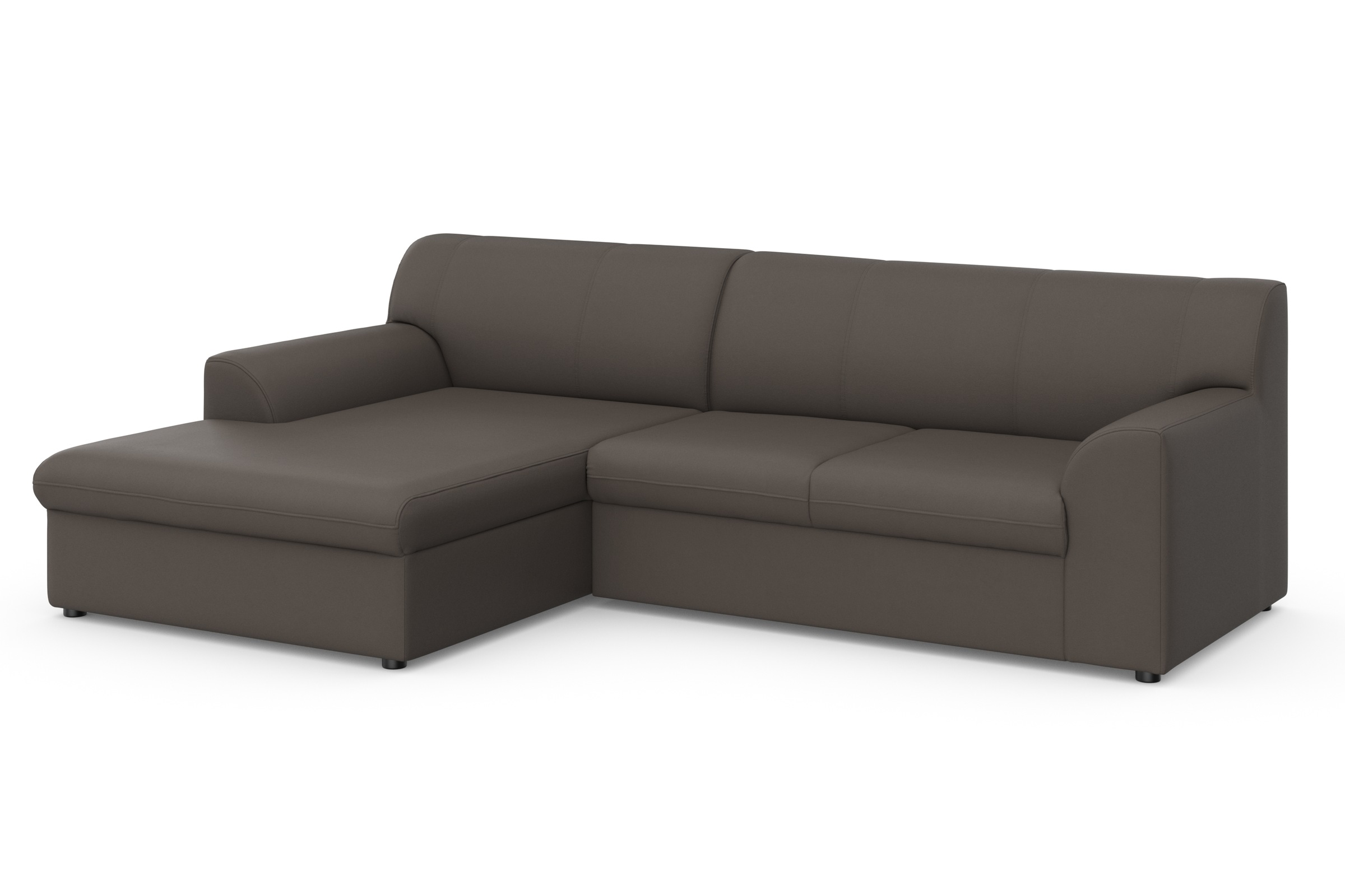 DOMO collection Ecksofa »Topper, elegant und zeitlos, kompaktes Stellmaß 245/155cm, L-Form«, mit Recamiere, wahlweise mit Schlaffunktion