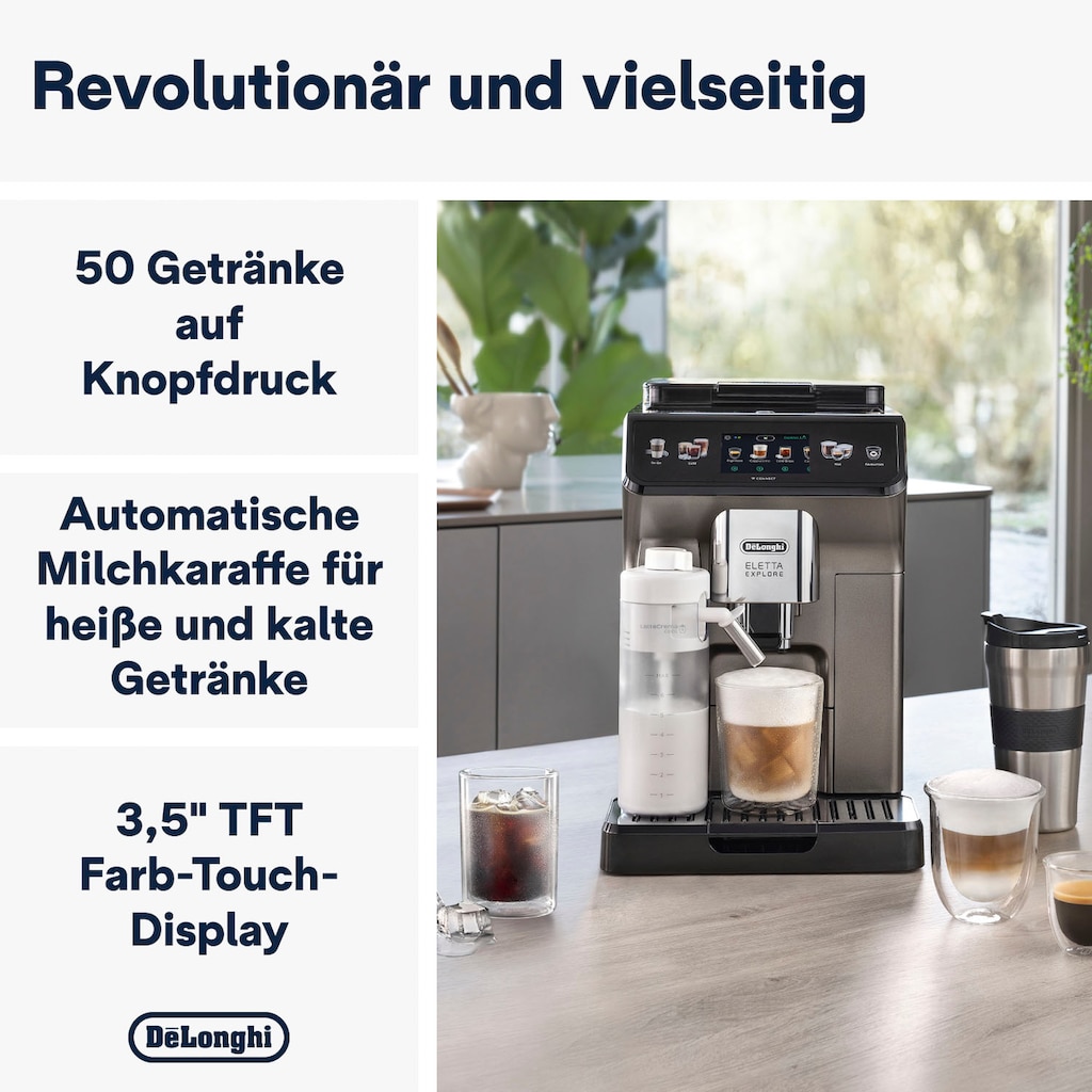 De'Longhi Kaffeevollautomat »Eletta Explore Cold Brew Extraction ECAM450.86.T«