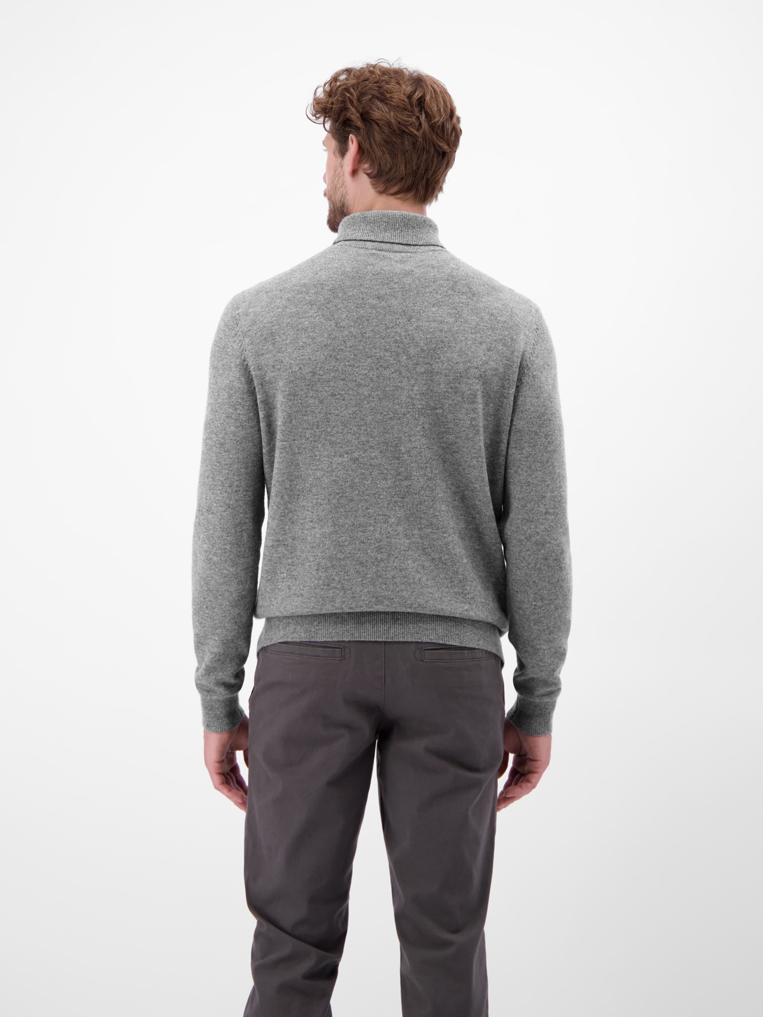 LERROS Rollkragenpullover mit Logo Stickerei