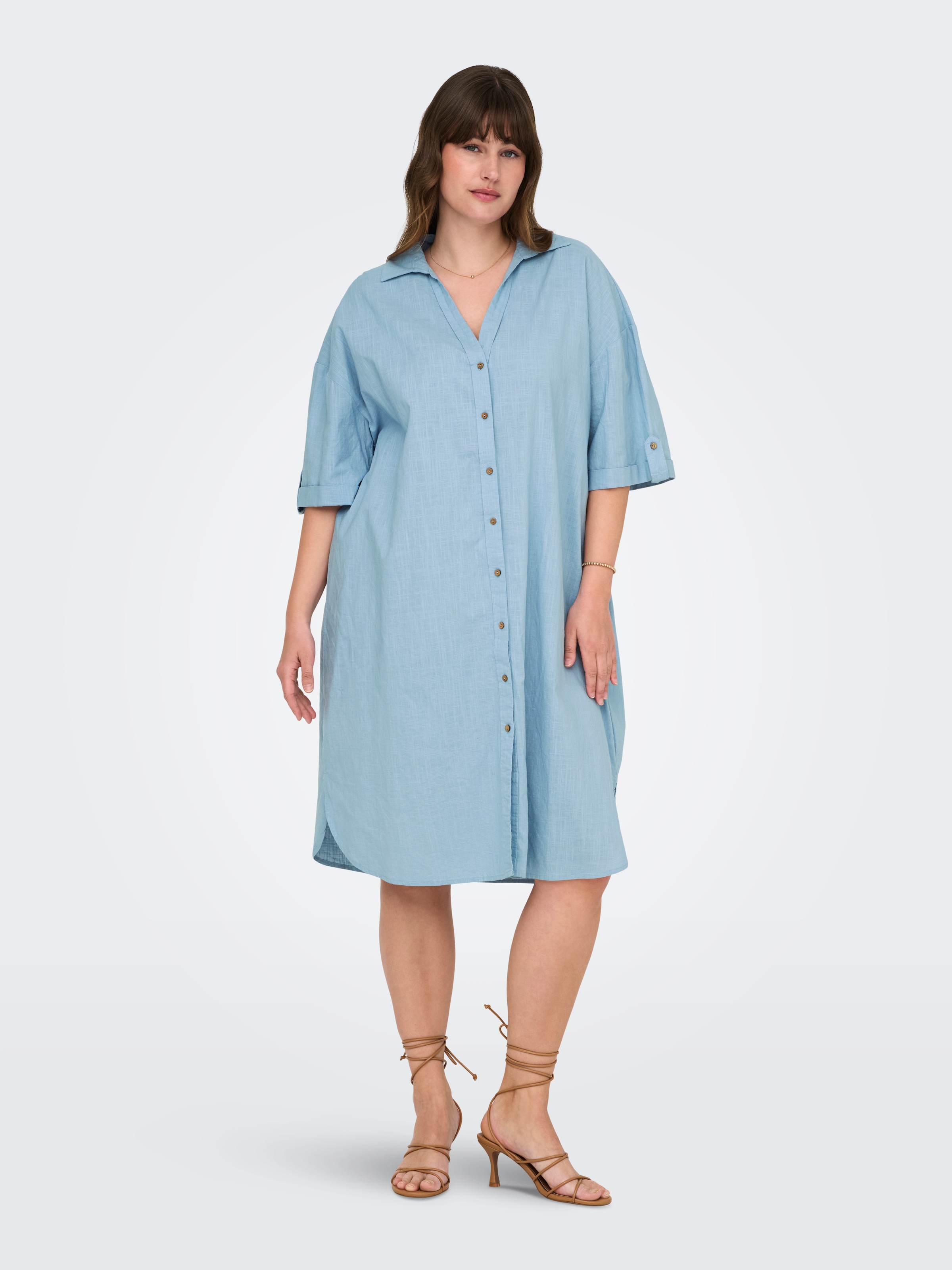 ONLY CARMAKOMA Blusenkleid »CARCOCO SS BLK SHIRT DRESS WVN«