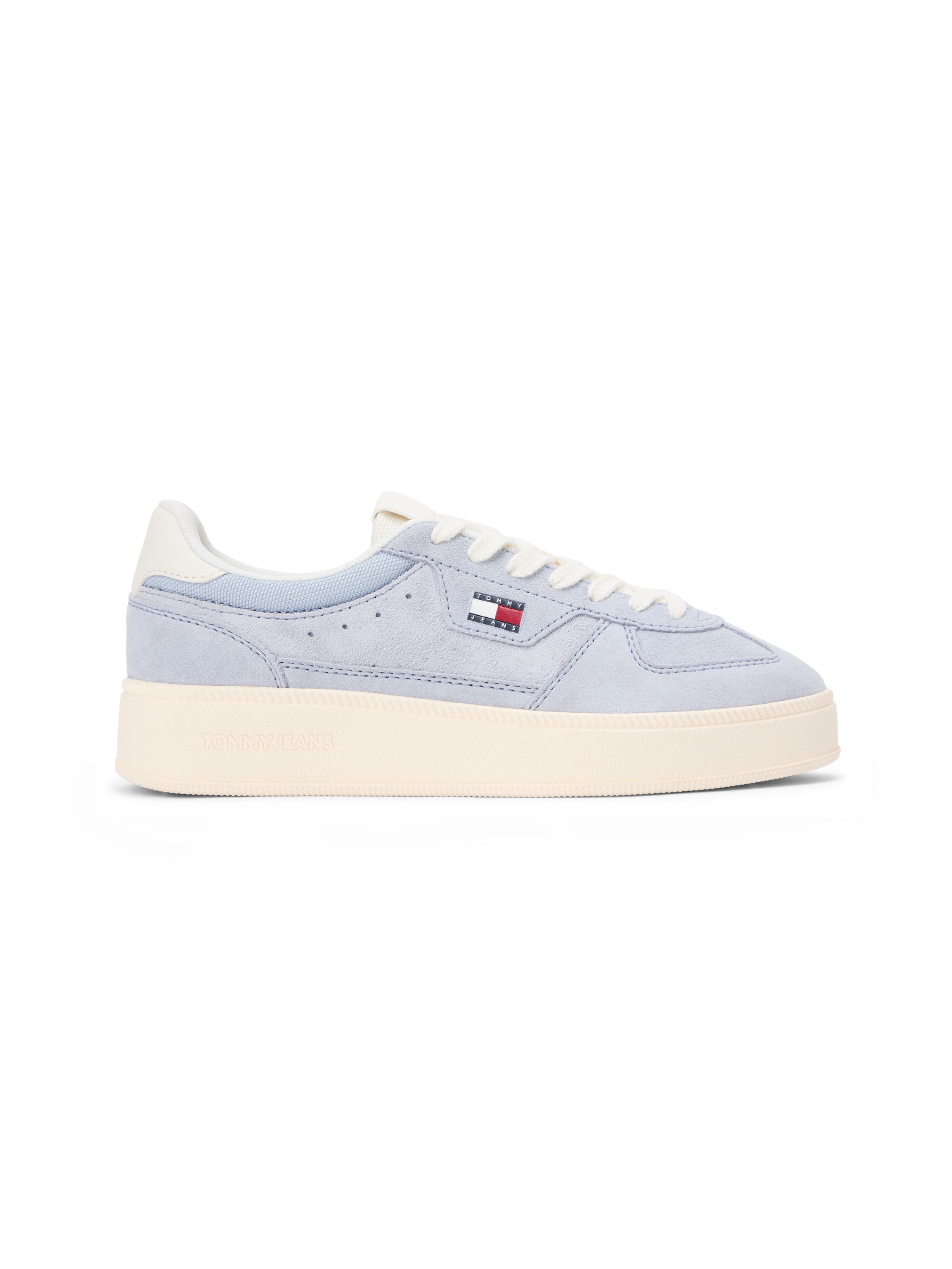 Tommy Jeans Plateausneaker »THE GREENWICH EDGE MAX SUEDE«  Freizeitschuh, Halbschuh, Schnürschuh mit seitlicher Logoflagge