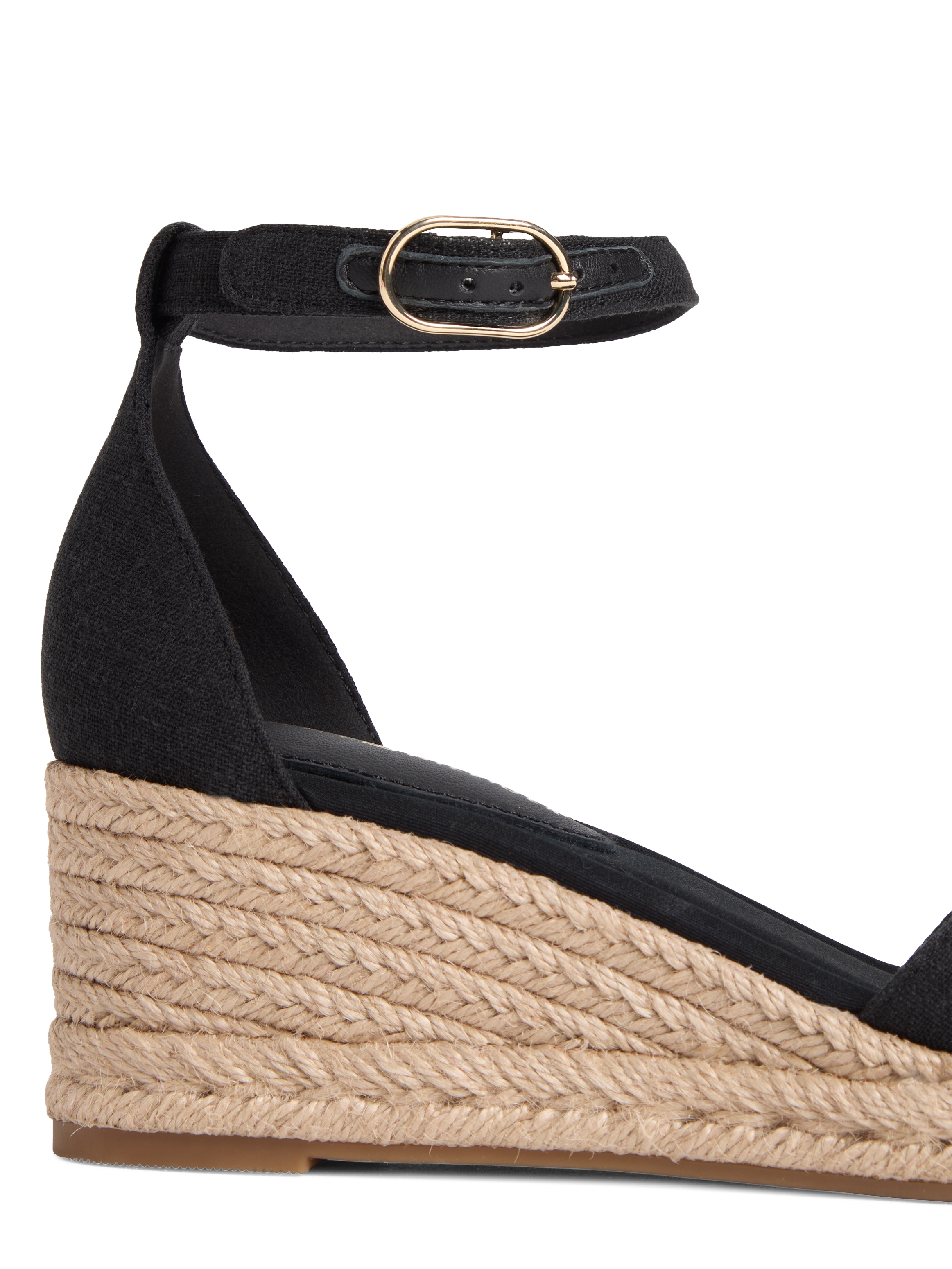 Tommy Hilfiger Keilsandalette »MID WEDGE ESPAD X CROSS«  Sommerschuh, Riemchensandale mit Jutebesatz - schmale Form