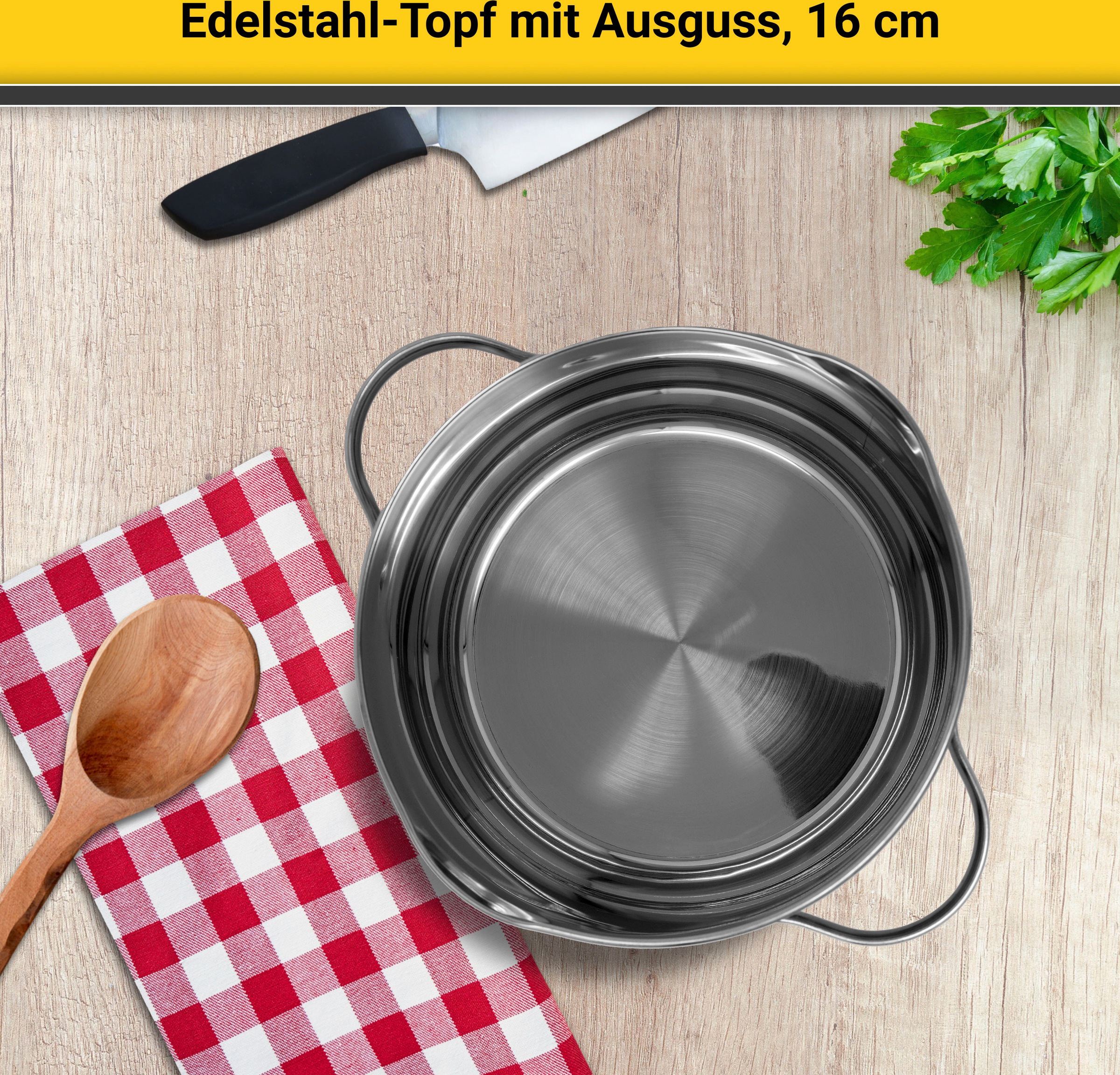 Krüger Kochtopf, Edelstahl 18/8, (1 tlg.), Induktion