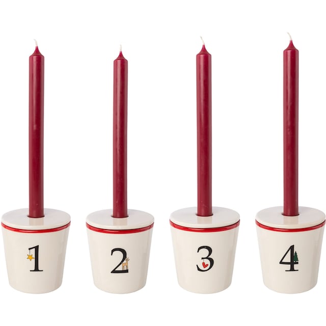 OTTO Kerzenhalter Creativ 4, 10 online St.), deco (Set, bis aus bei Weihnachtsdeko«, Adventszeit, Becher für Keramik 1 mit die Cover cm, »Stabkerzenhalter Höhe 4 Adventsleuchter ca.