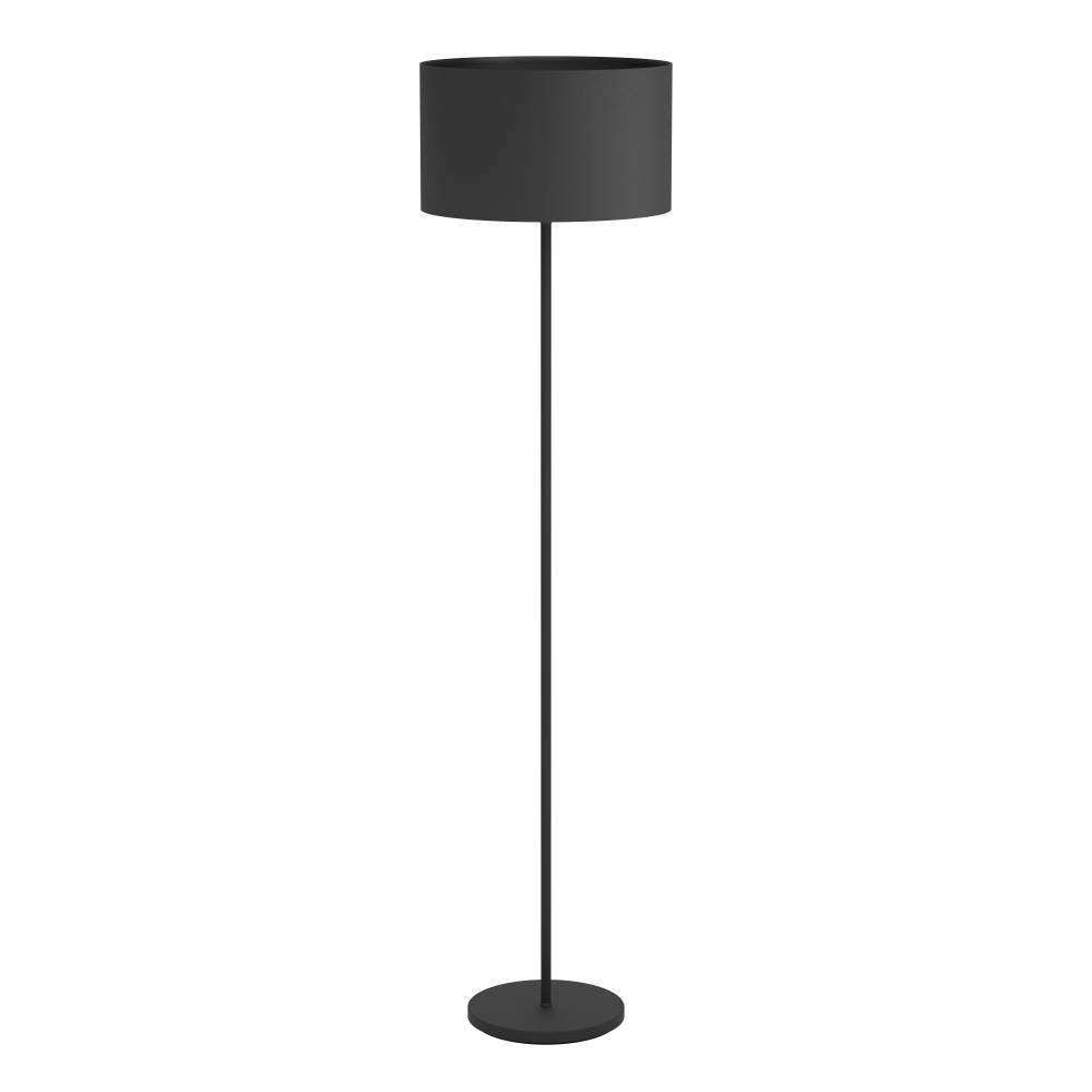 EGLO Stehlampe »MASERLO 1«, 1 flammig, Leuchtmittel E27 | ohne Leuchtmittel, Stehleuchte aus Stahl und Textil, in Schwarz, mit Tritt-Schalter, E27